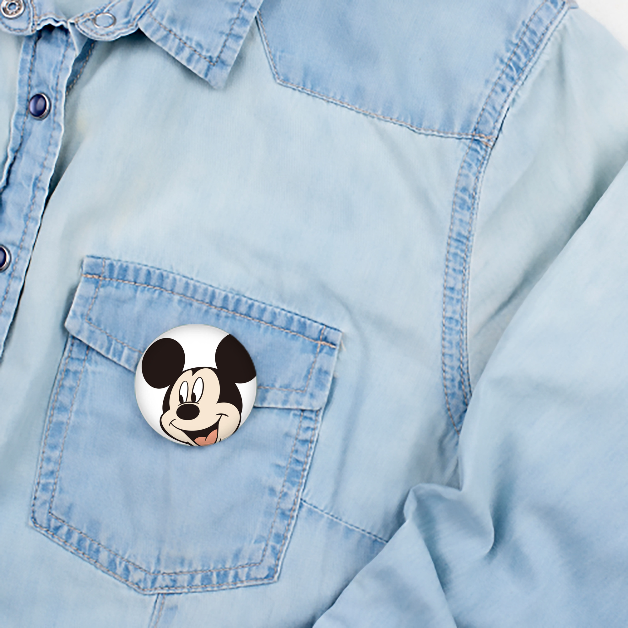 ミッキーマウス Mickey Mouse 6cm 缶バッジ 複数セット