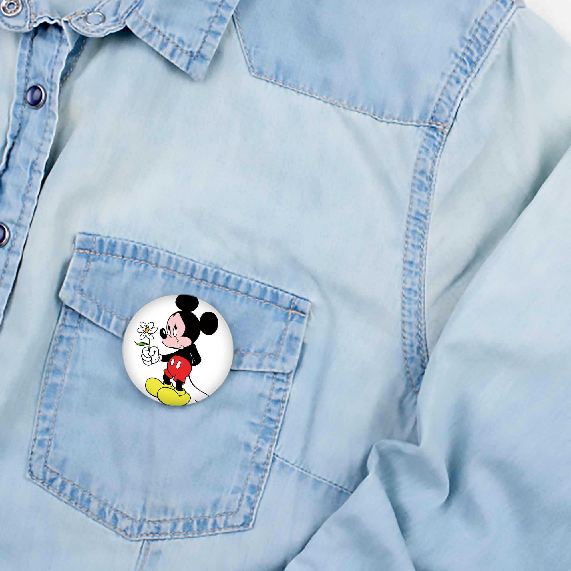 ミッキーマウス Mickey Mouse 6cm 缶バッジ 複数セット