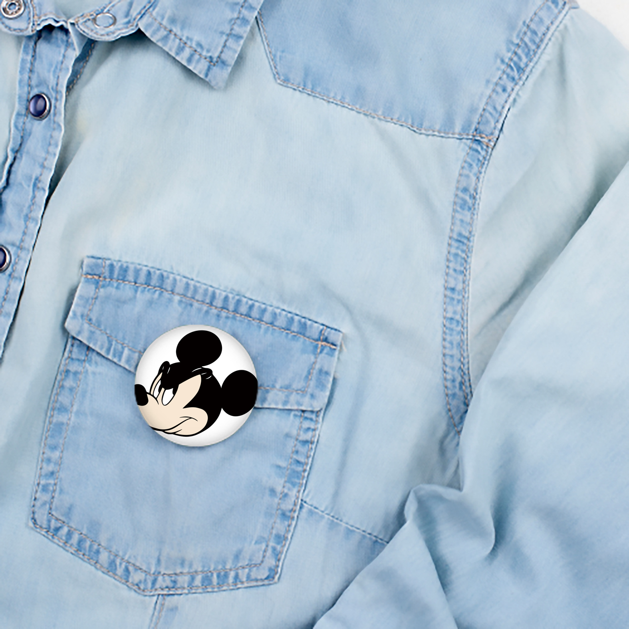 ミッキーマウス Mickey Mouse 6cm 缶バッジ 複数セット