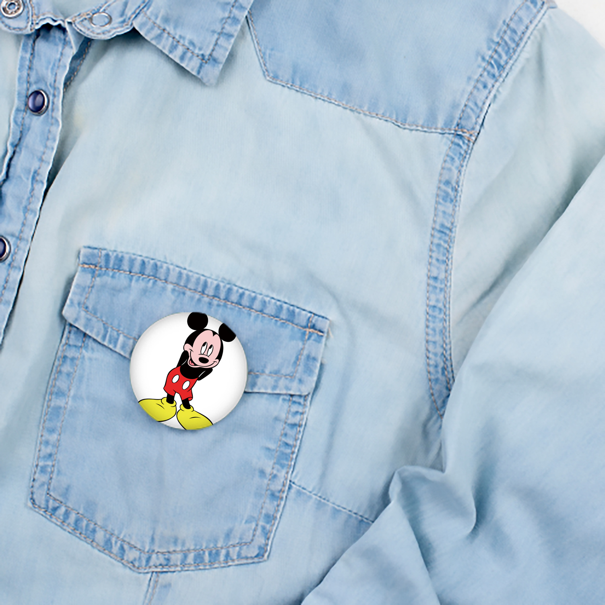 ミッキーマウス Mickey Mouse 6cm 缶バッジ 複数セット