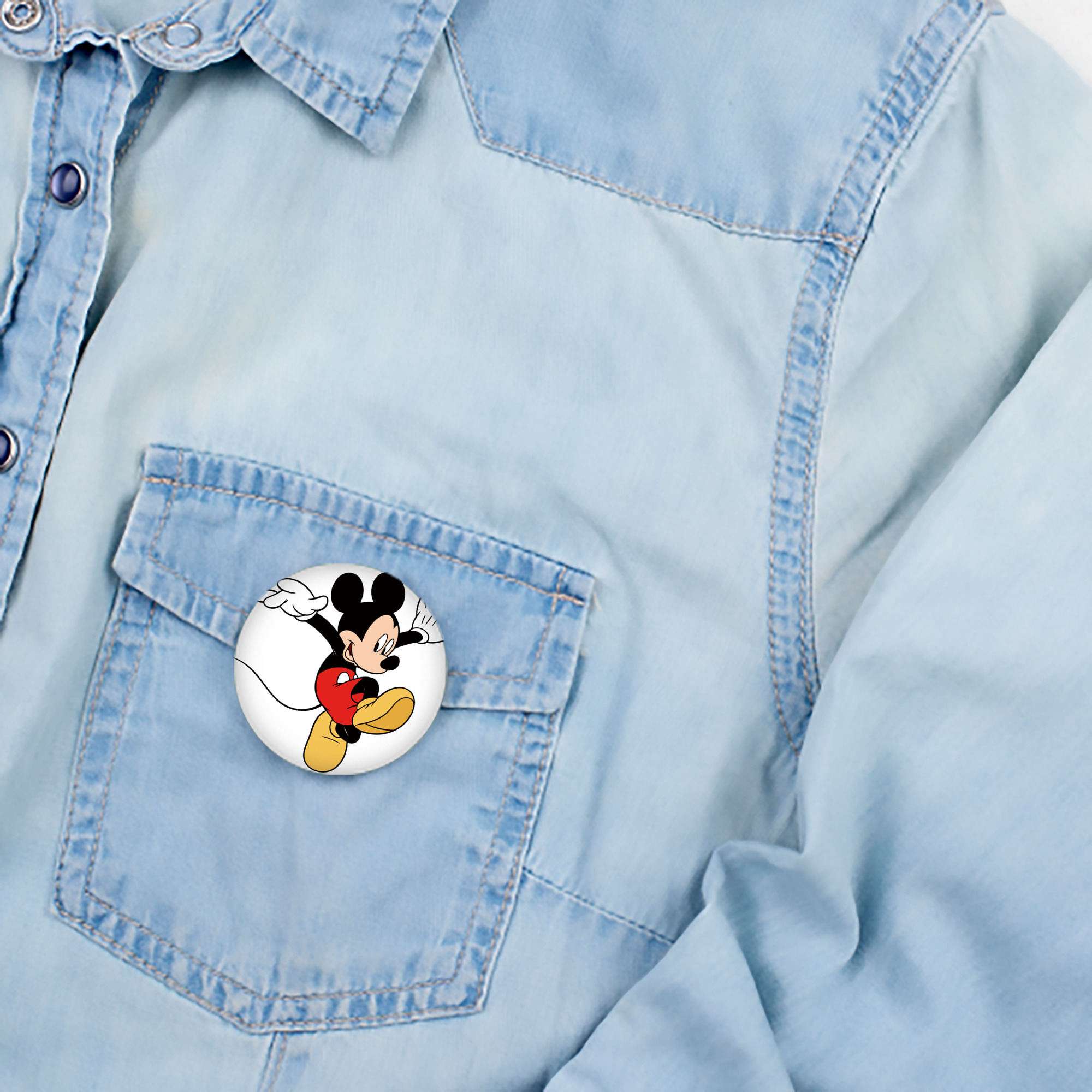 ミッキーマウス Mickey Mouse 6cm 缶バッジ 複数セット