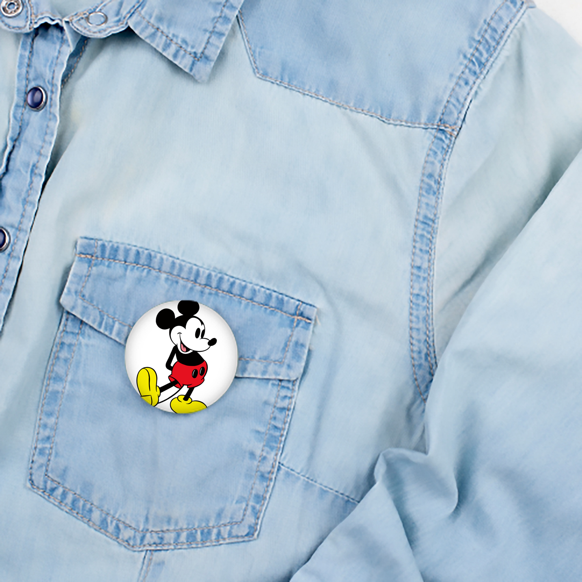 ミッキーマウス Mickey Mouse 6cm 缶バッジ 複数セット