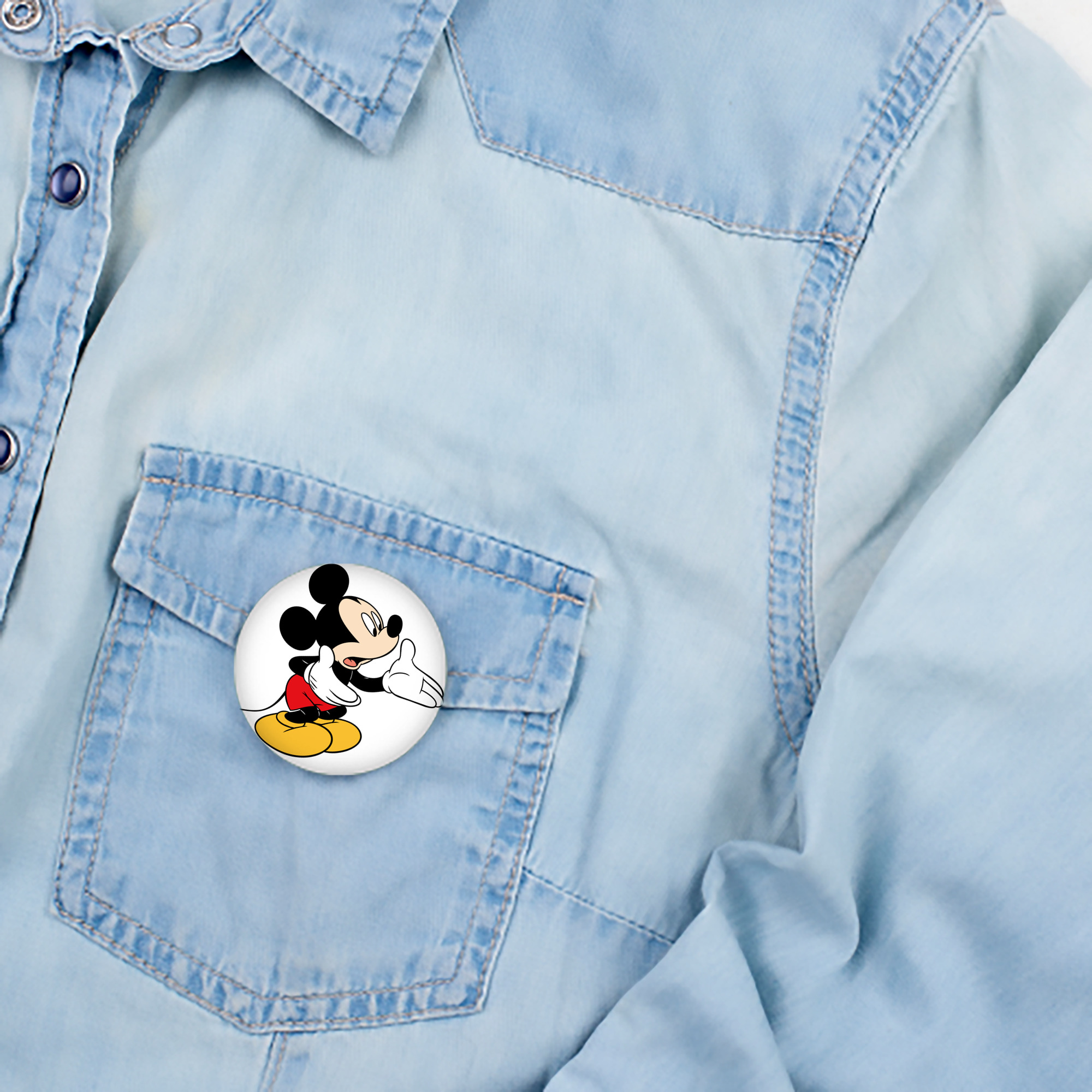 ミッキーマウス Mickey Mouse 6cm 缶バッジ 複数セット