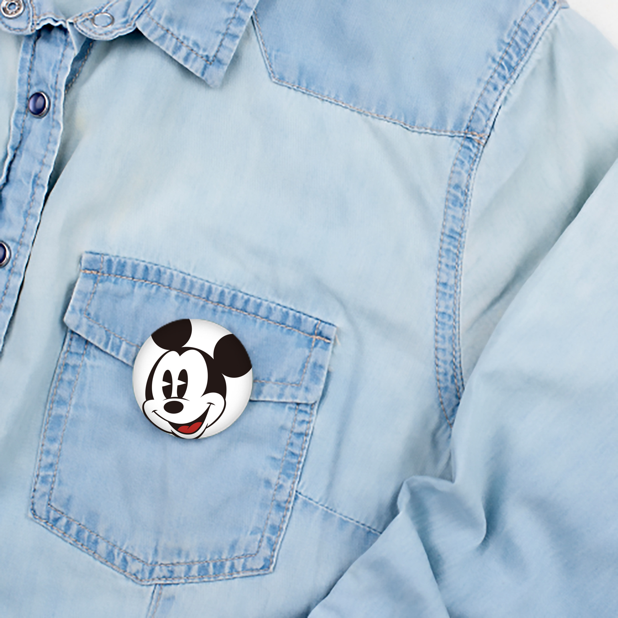 ミッキーマウス Mickey Mouse 6cm 缶バッジ 複数セット
