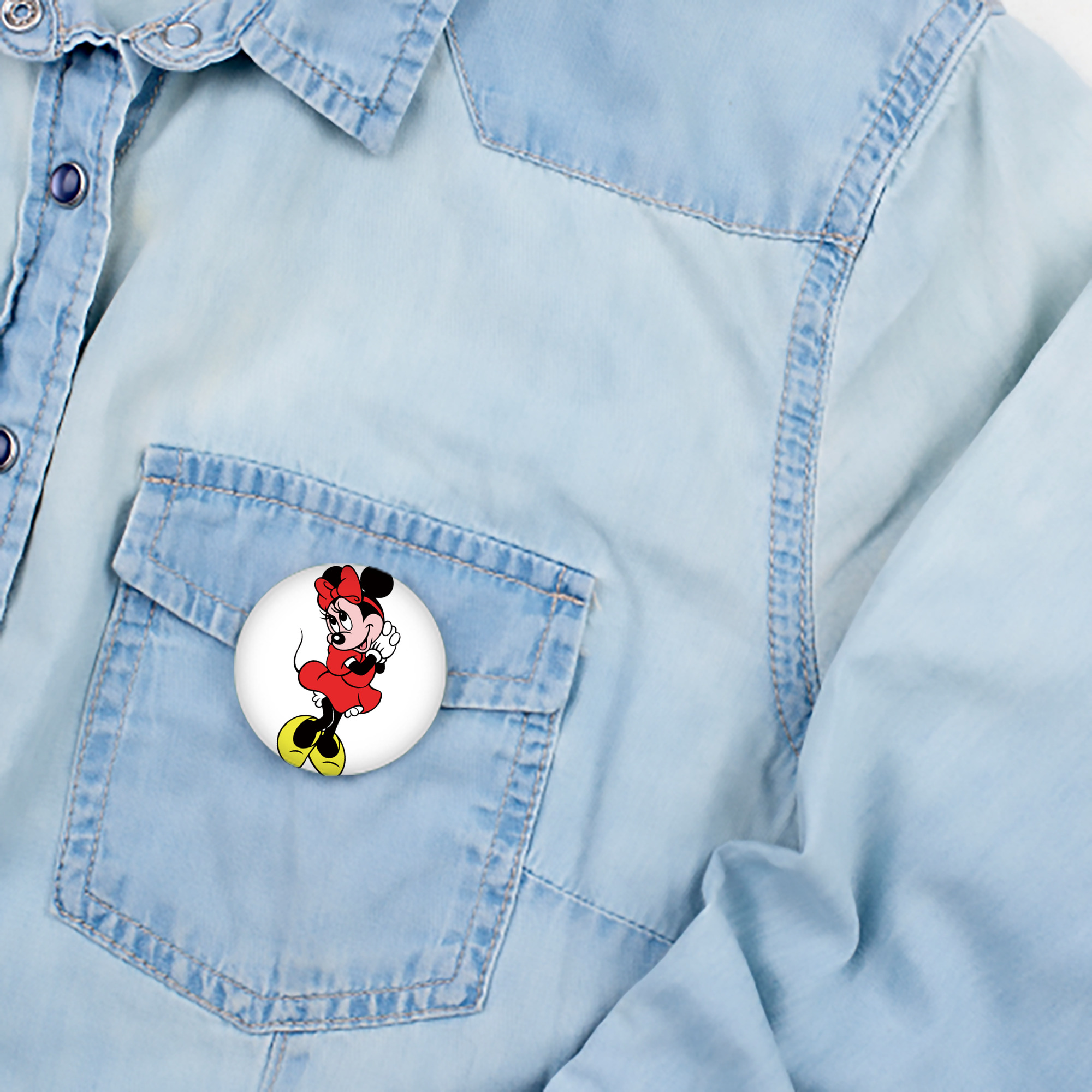 ミッキーマウス Mickey Mouse 6cm 缶バッジ 複数セット