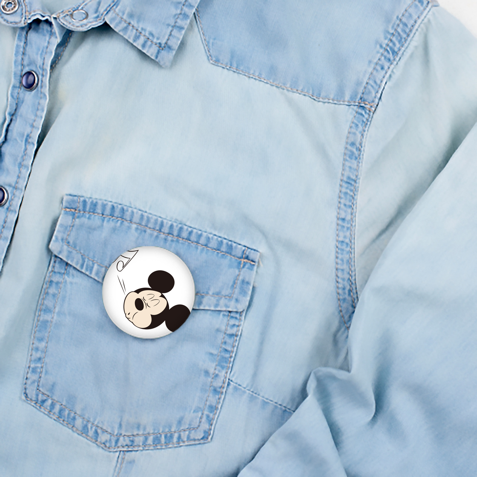 ミッキーマウス Mickey Mouse 6cm 缶バッジ 複数セット