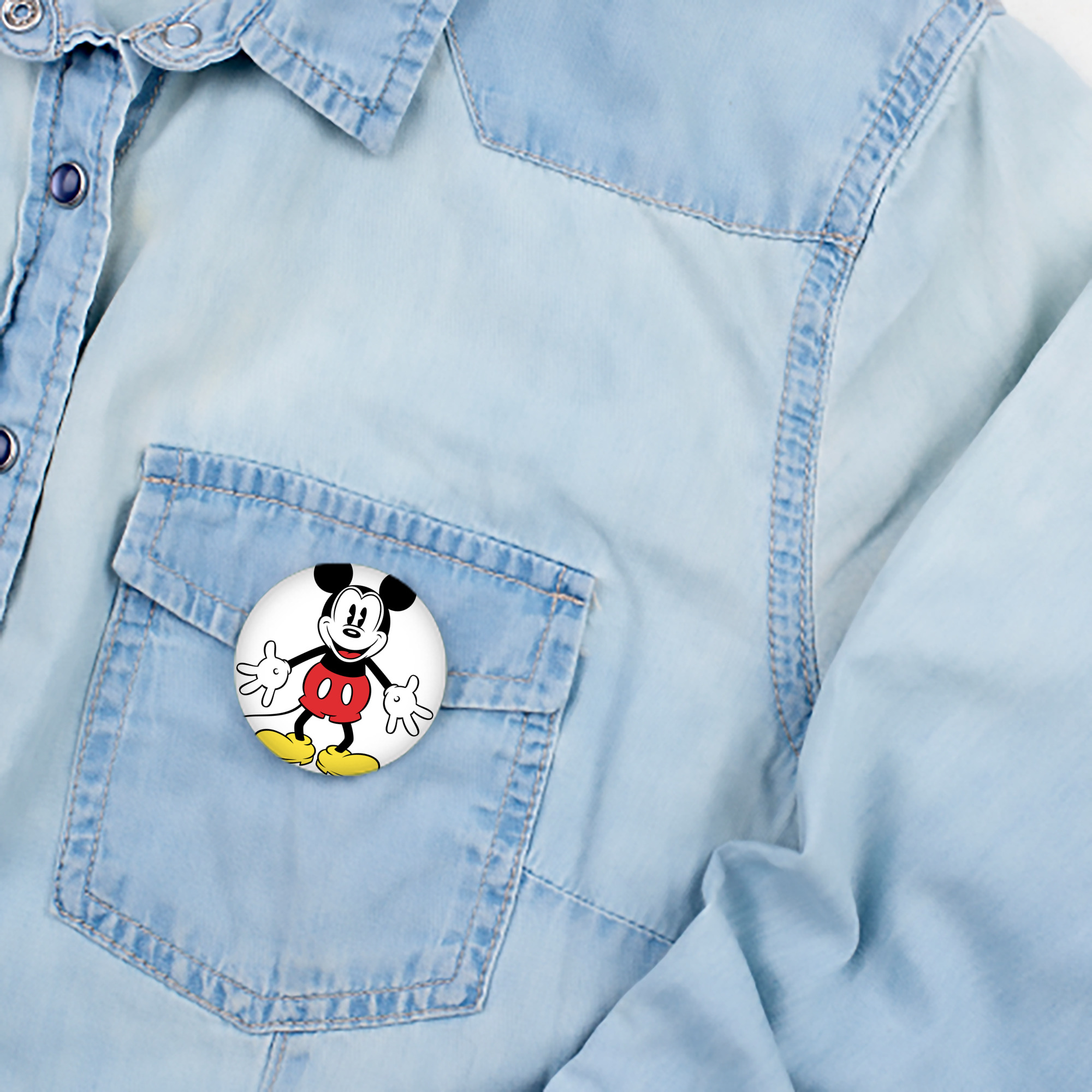 ミッキーマウス Mickey Mouse 6cm 缶バッジ 複数セット