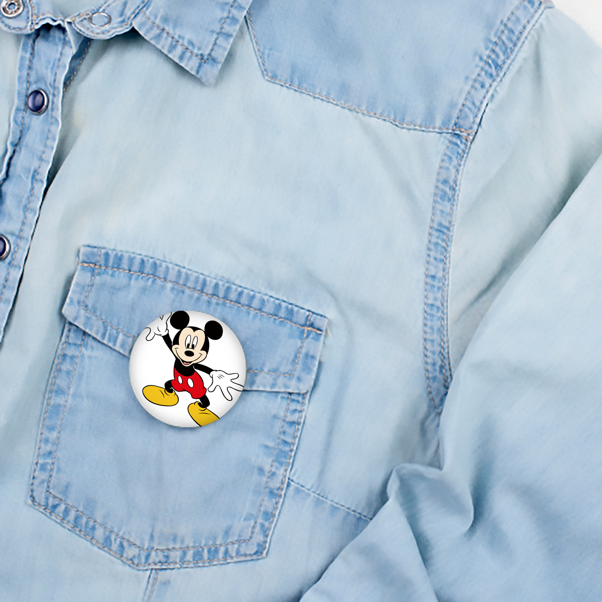 ミッキーマウス Mickey Mouse 6cm 缶バッジ 複数セット