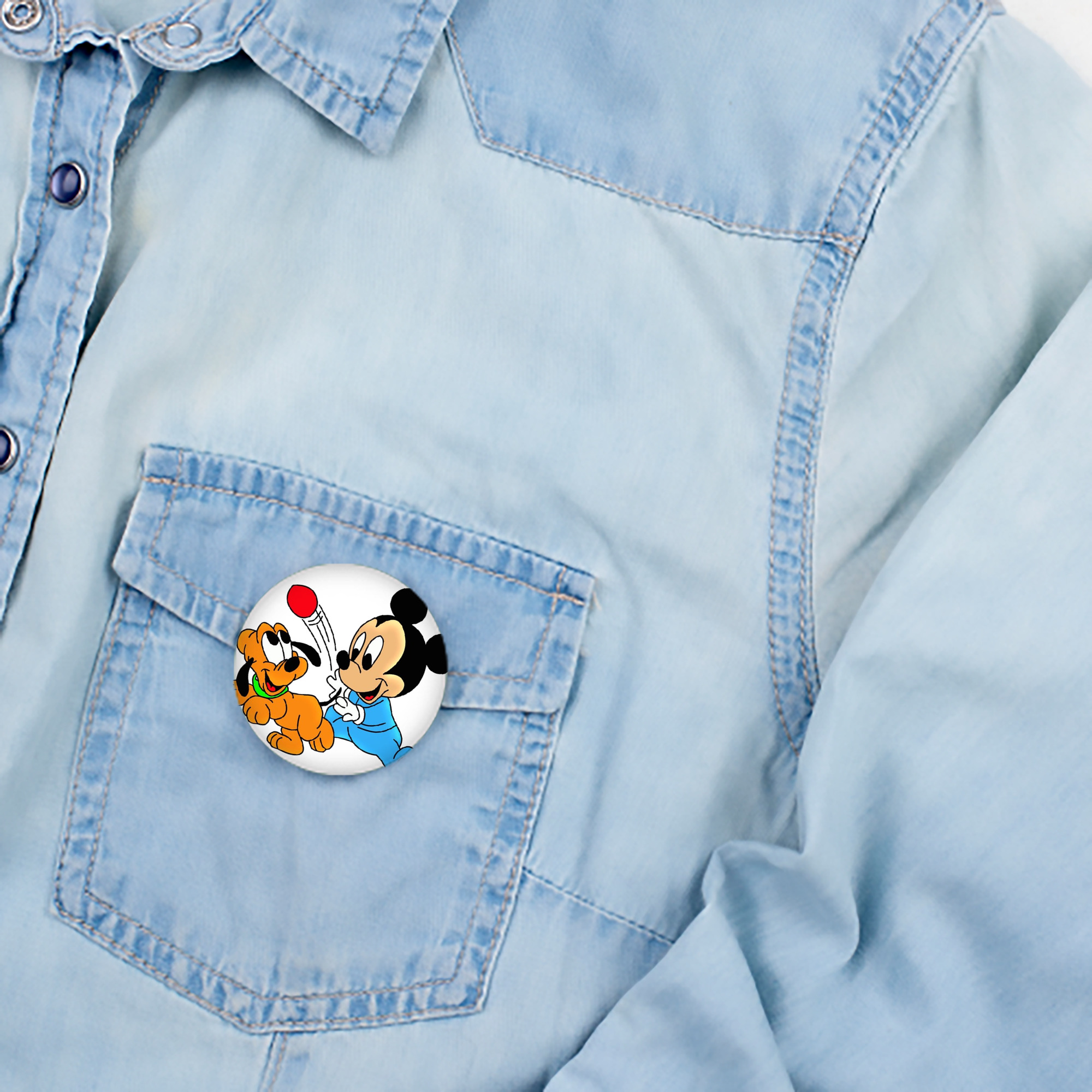 ミッキーマウス Mickey Mouse 6cm 缶バッジ 複数セット