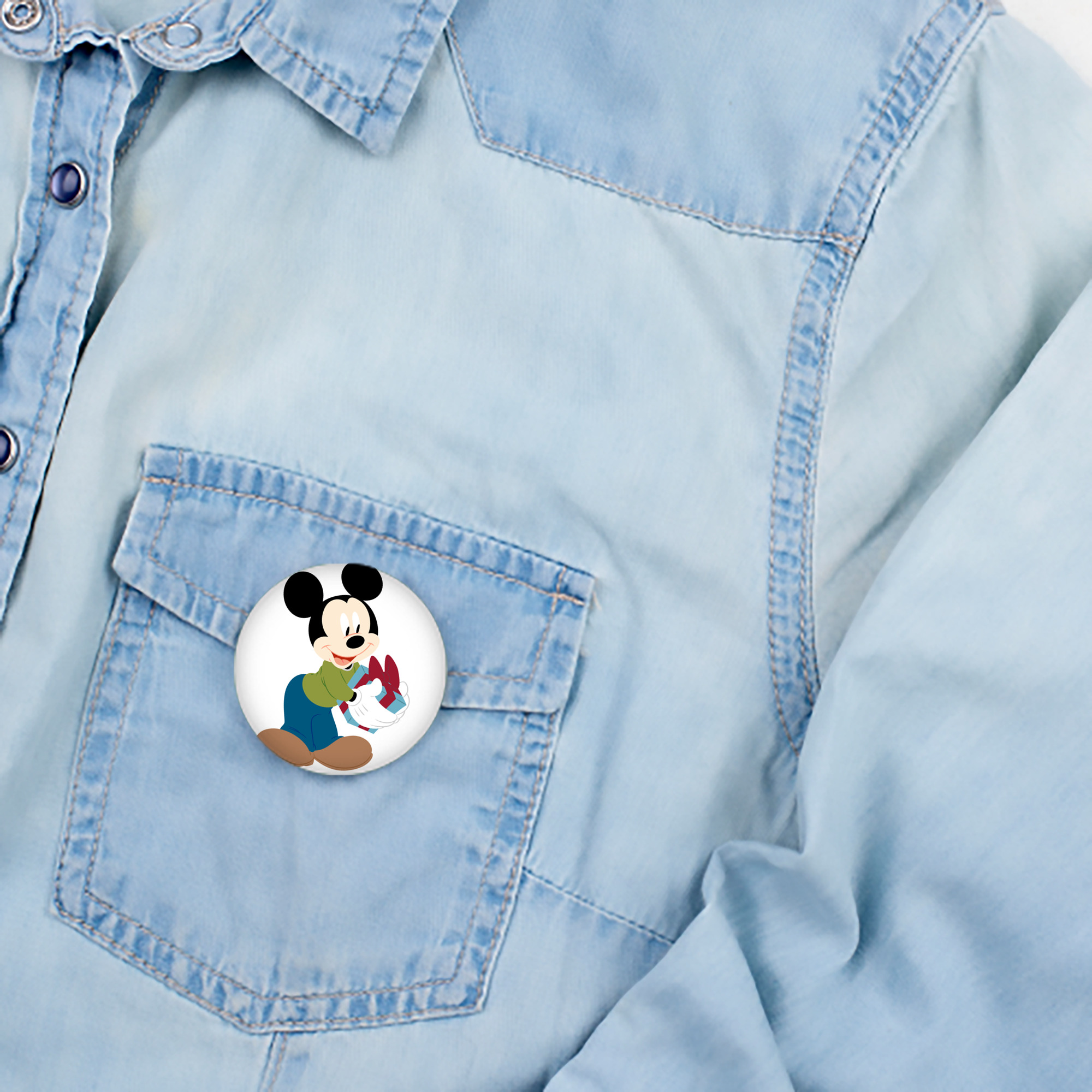 ミッキーマウス Mickey Mouse 6cm 缶バッジ 複数セット