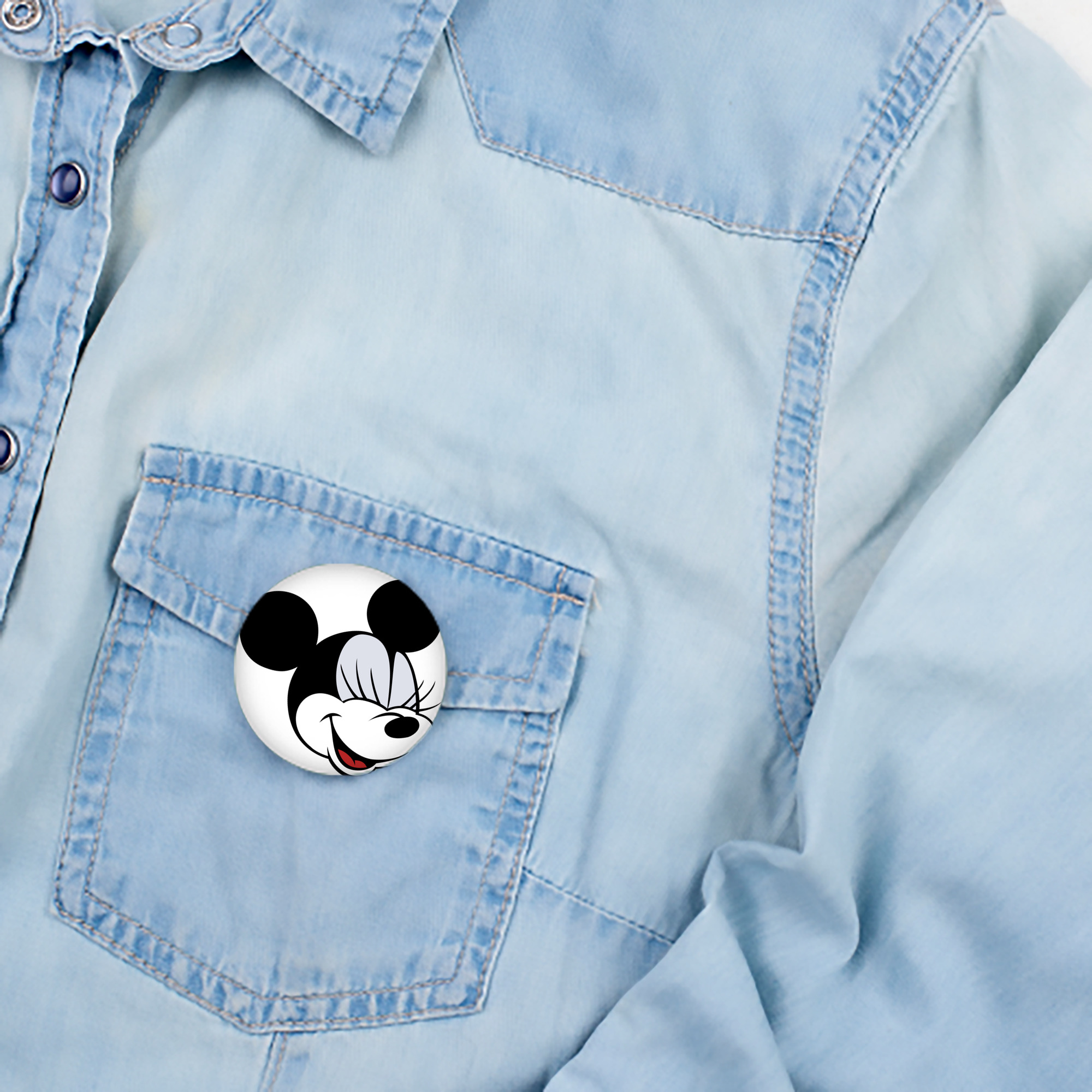 ミッキーマウス Mickey Mouse 6cm 缶バッジ 複数セット