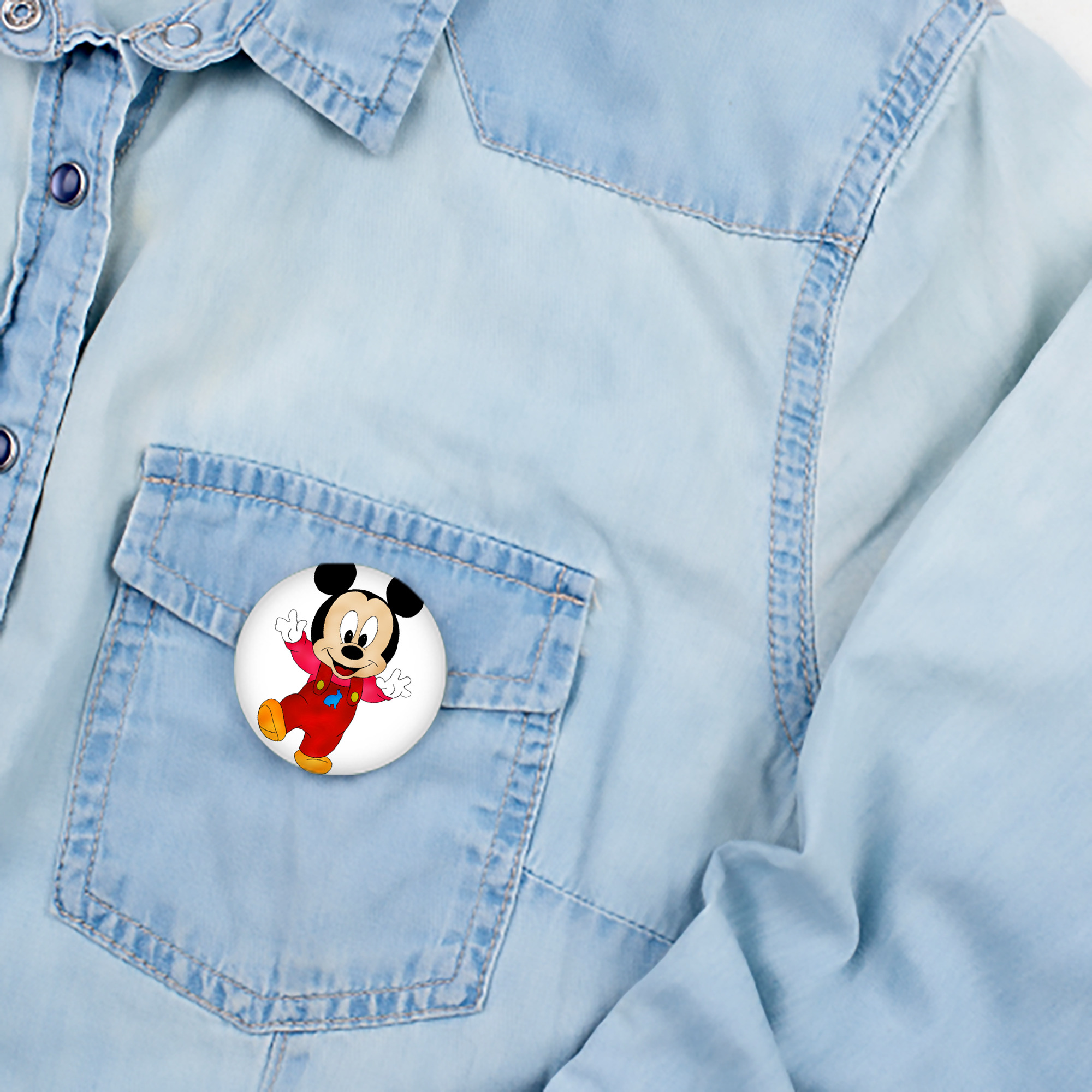 ミッキーマウス Mickey Mouse 6cm 缶バッジ 複数セット