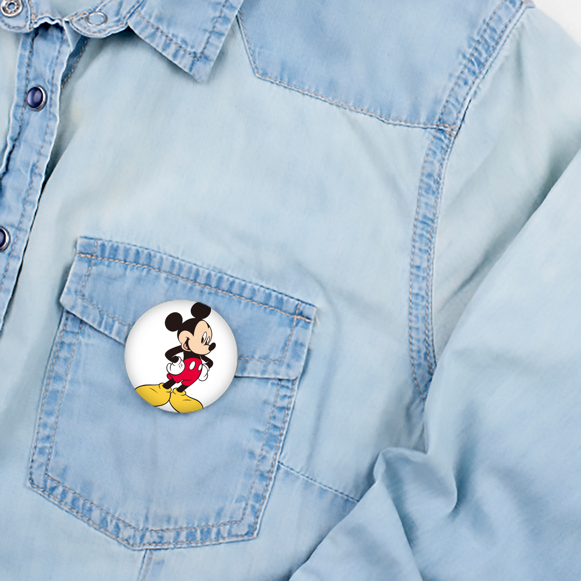 ミッキーマウス Mickey Mouse 6cm 缶バッジ 複数セット