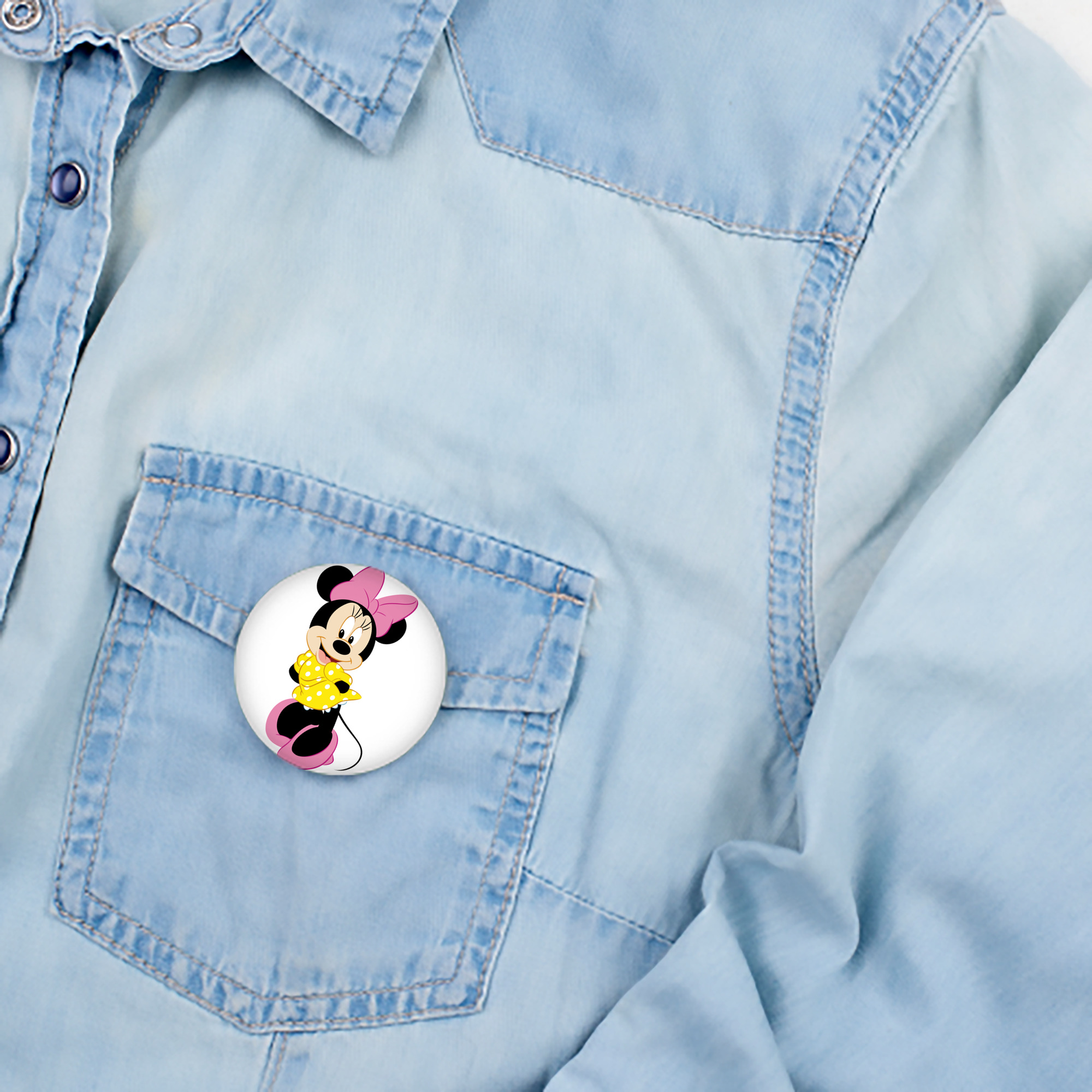 ミッキーマウス Mickey Mouse 6cm 缶バッジ 複数セット