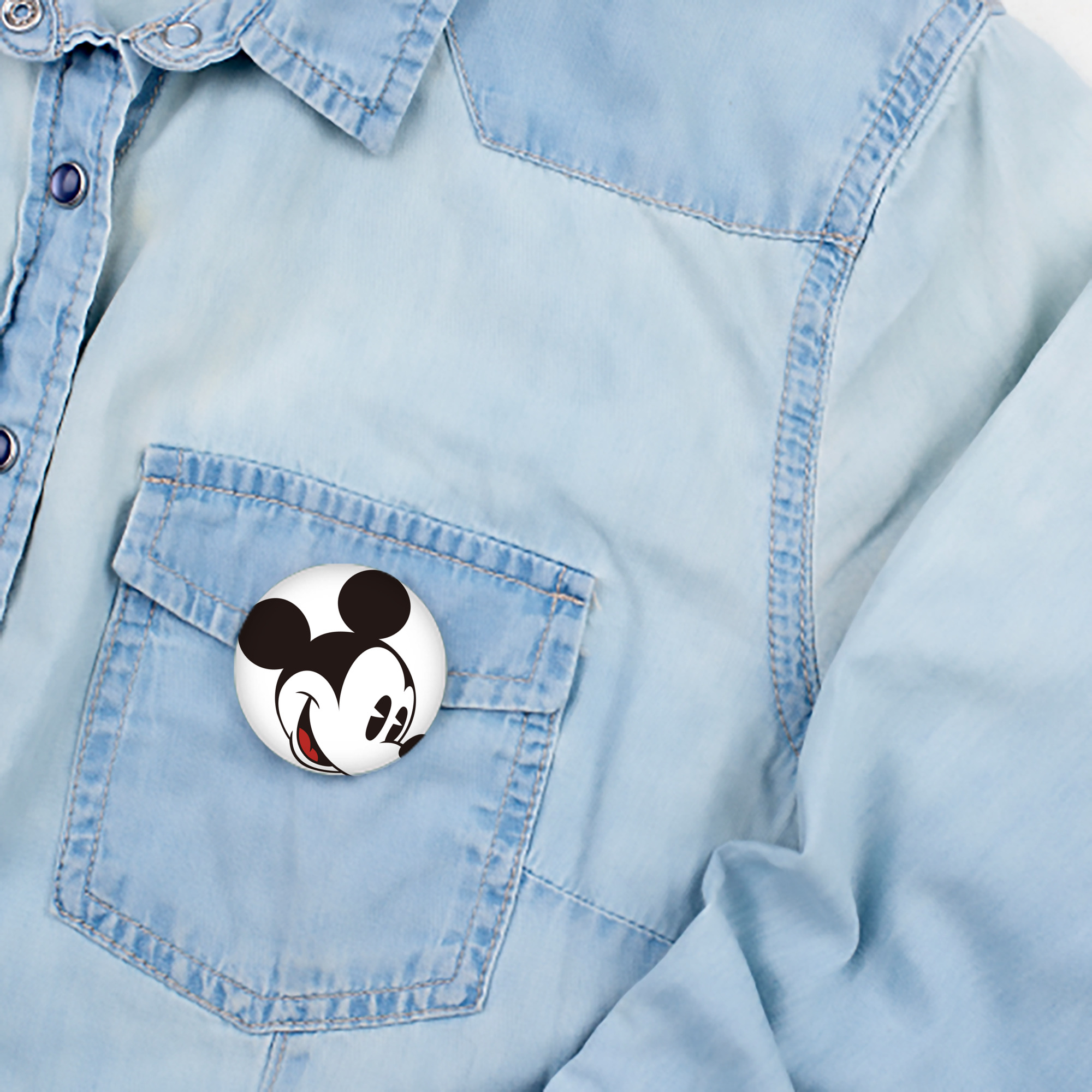 ミッキーマウス Mickey Mouse 6cm 缶バッジ 複数セット