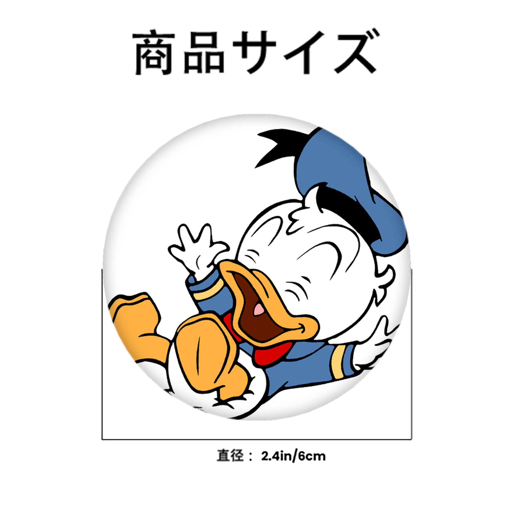 ミッキーマウス Mickey Mouse 6cm 缶バッジ 複数セット