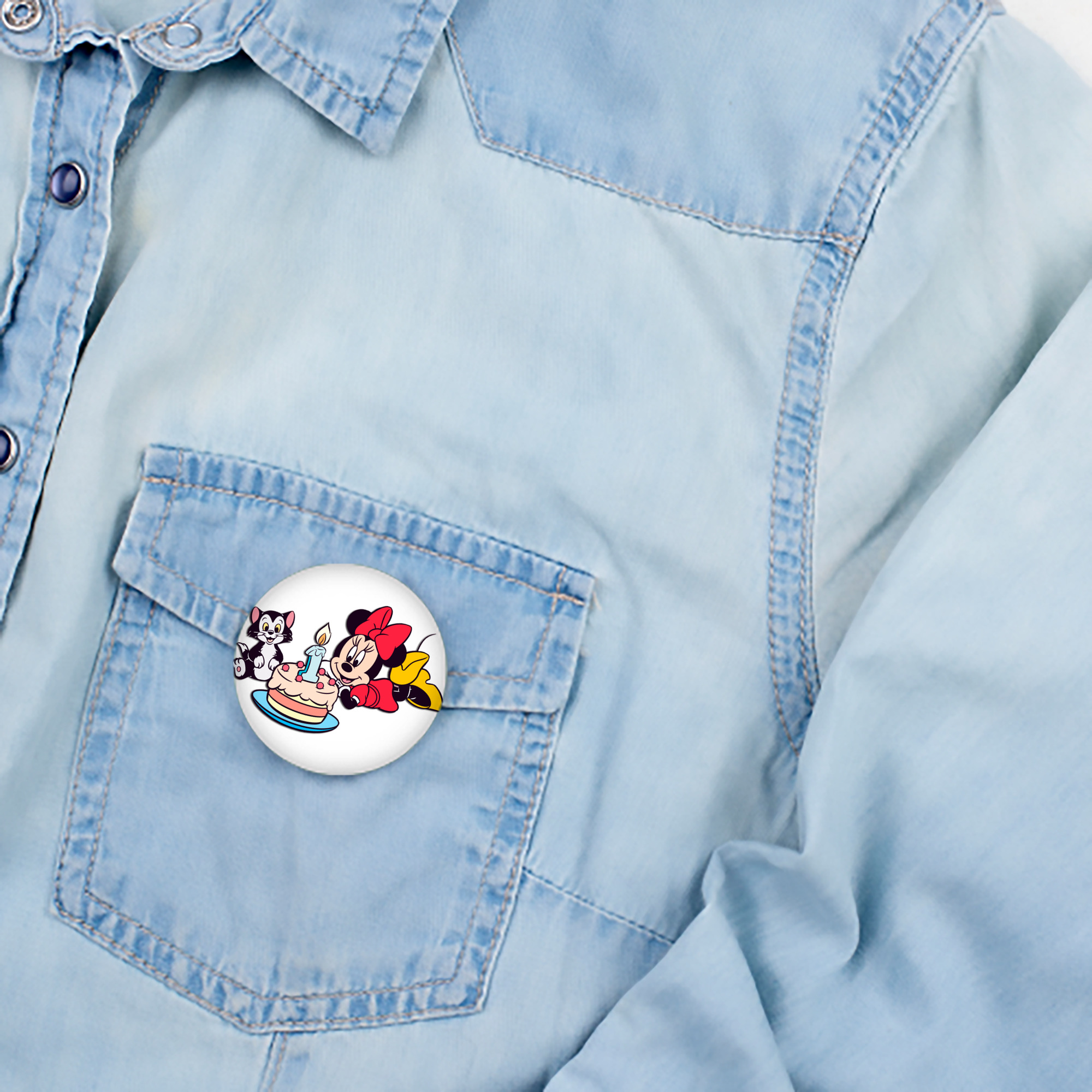 ミッキーマウス Mickey Mouse 6cm 缶バッジ 複数セット