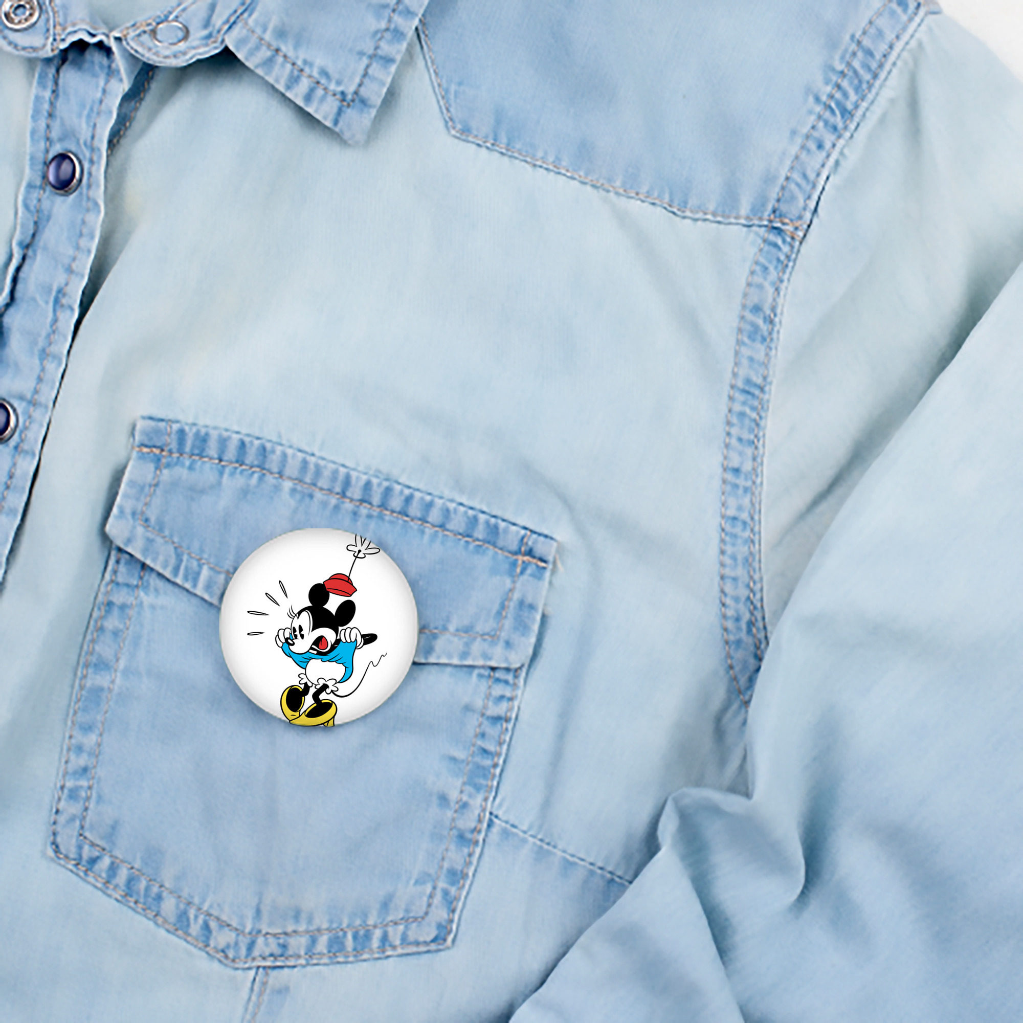 ミッキーマウス Mickey Mouse 6cm 缶バッジ 複数セット