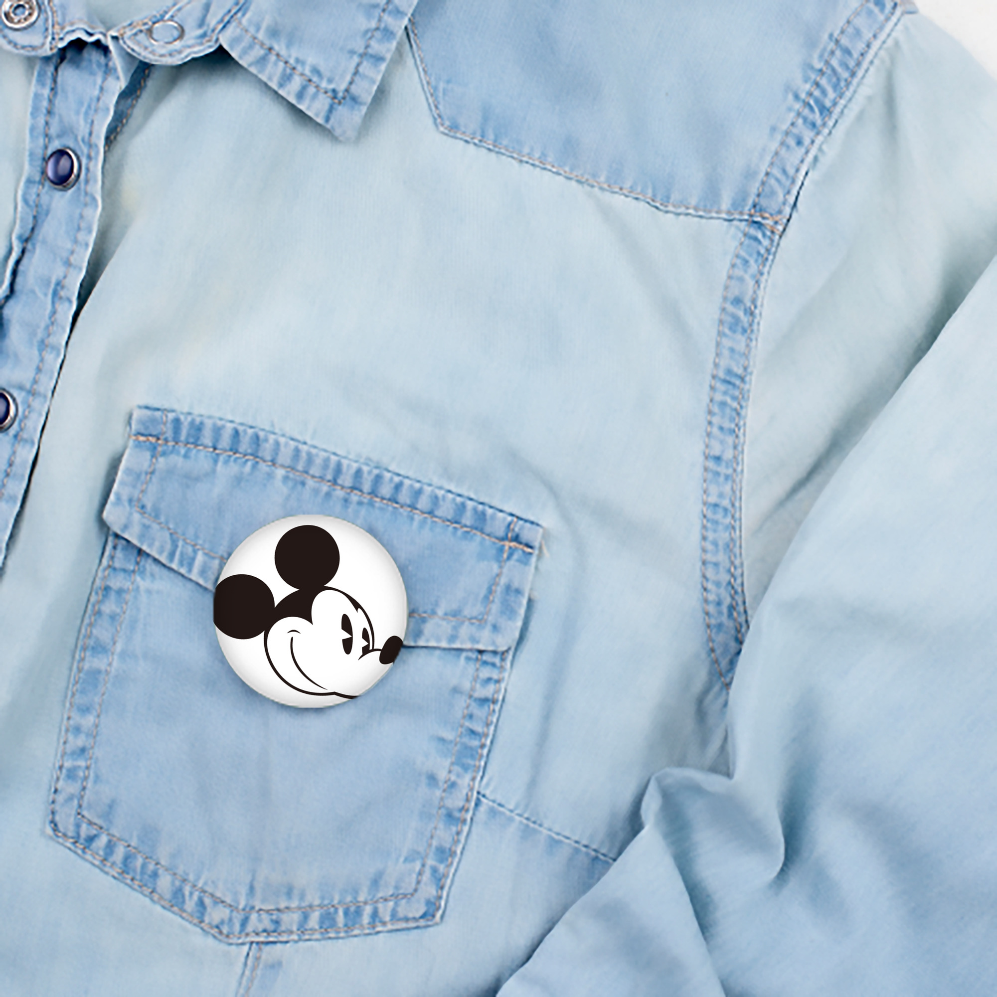 ミッキーマウス Mickey Mouse 6cm 缶バッジ 複数セット