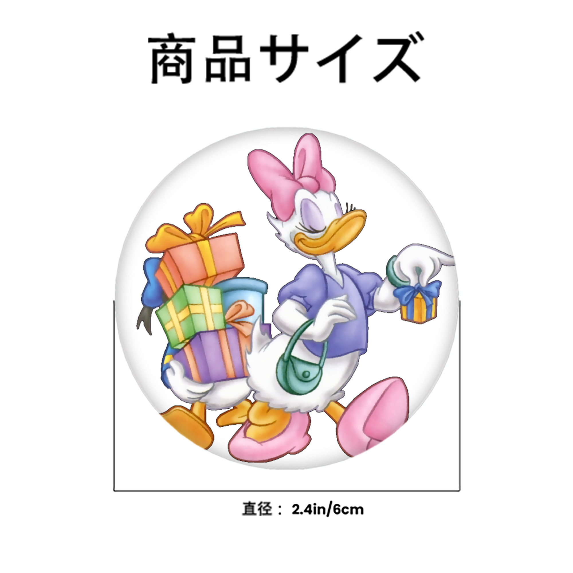 ミッキーマウス Mickey Mouse 6cm 缶バッジ 複数セット