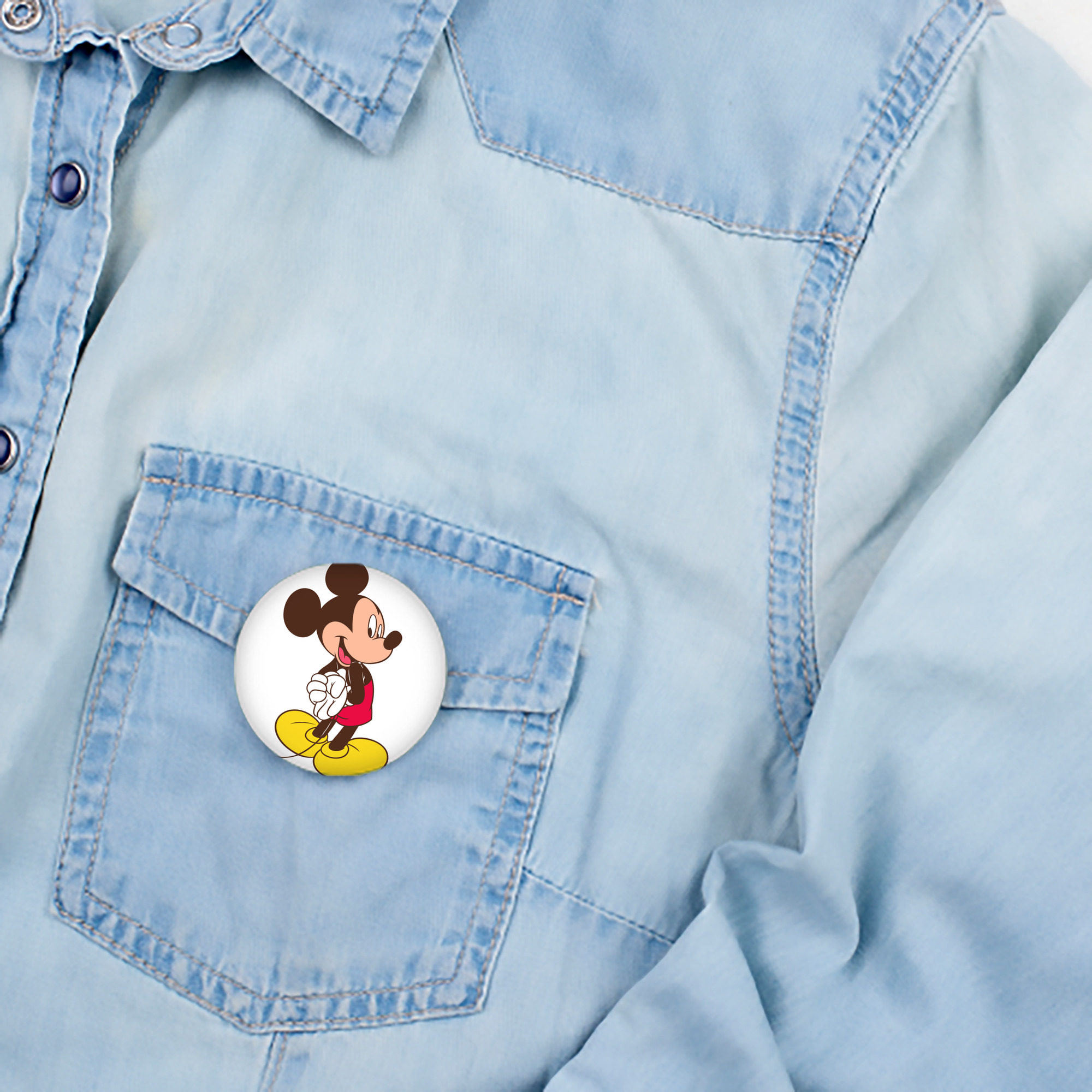ミッキーマウス Mickey Mouse 6cm 缶バッジ 複数セット