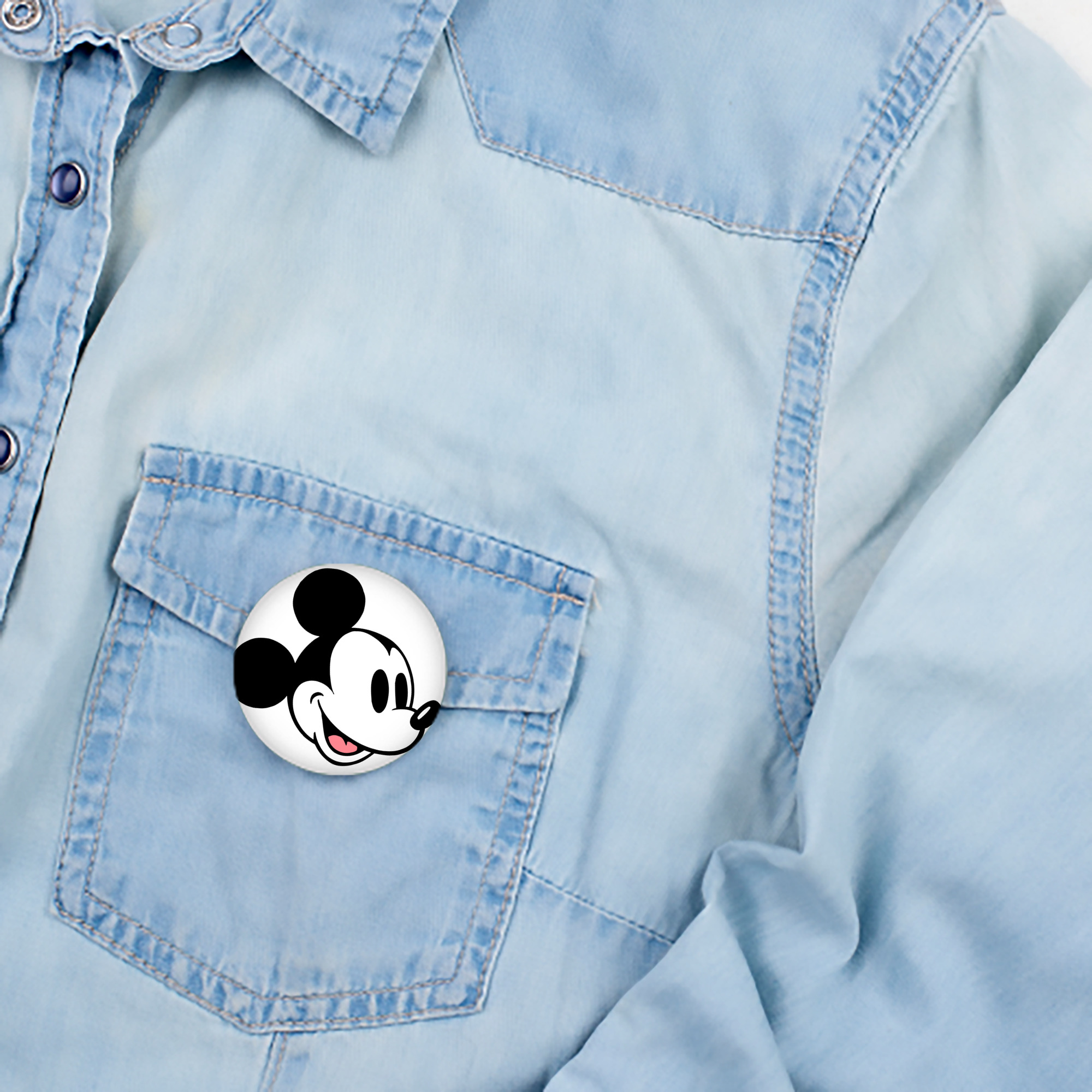 ミッキーマウス Mickey Mouse 6cm 缶バッジ 複数セット