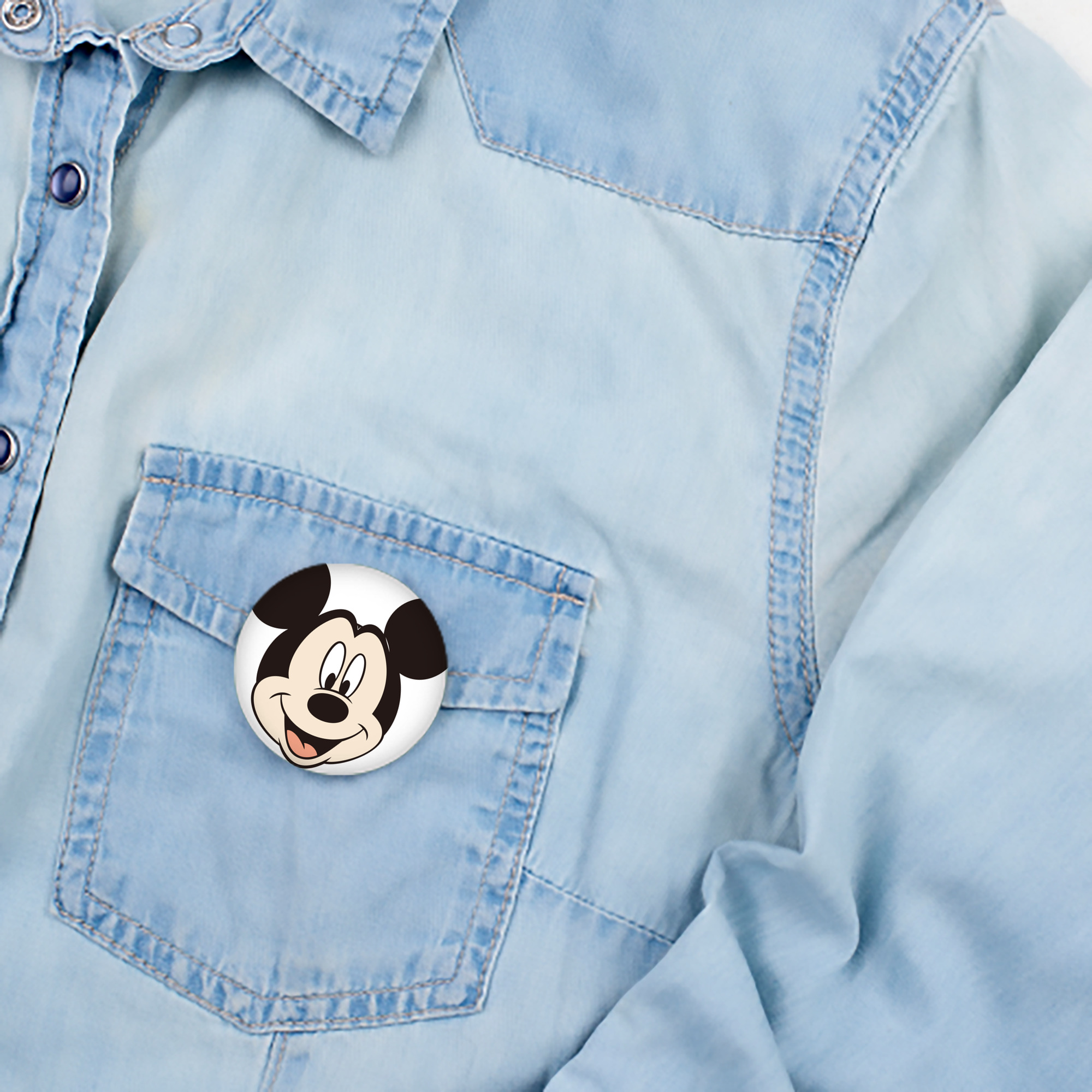 ミッキーマウス Mickey Mouse 6cm 缶バッジ 複数セット