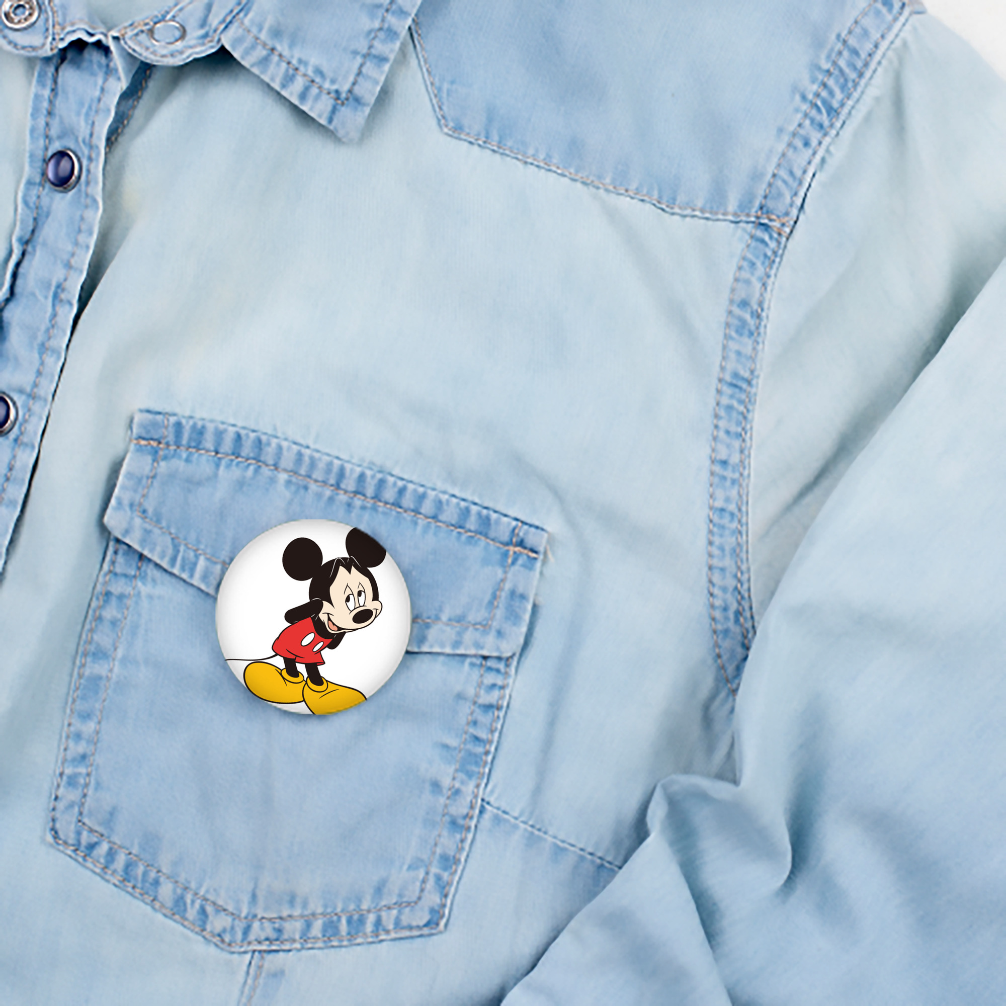 ミッキーマウス Mickey Mouse 6cm 缶バッジ 複数セット