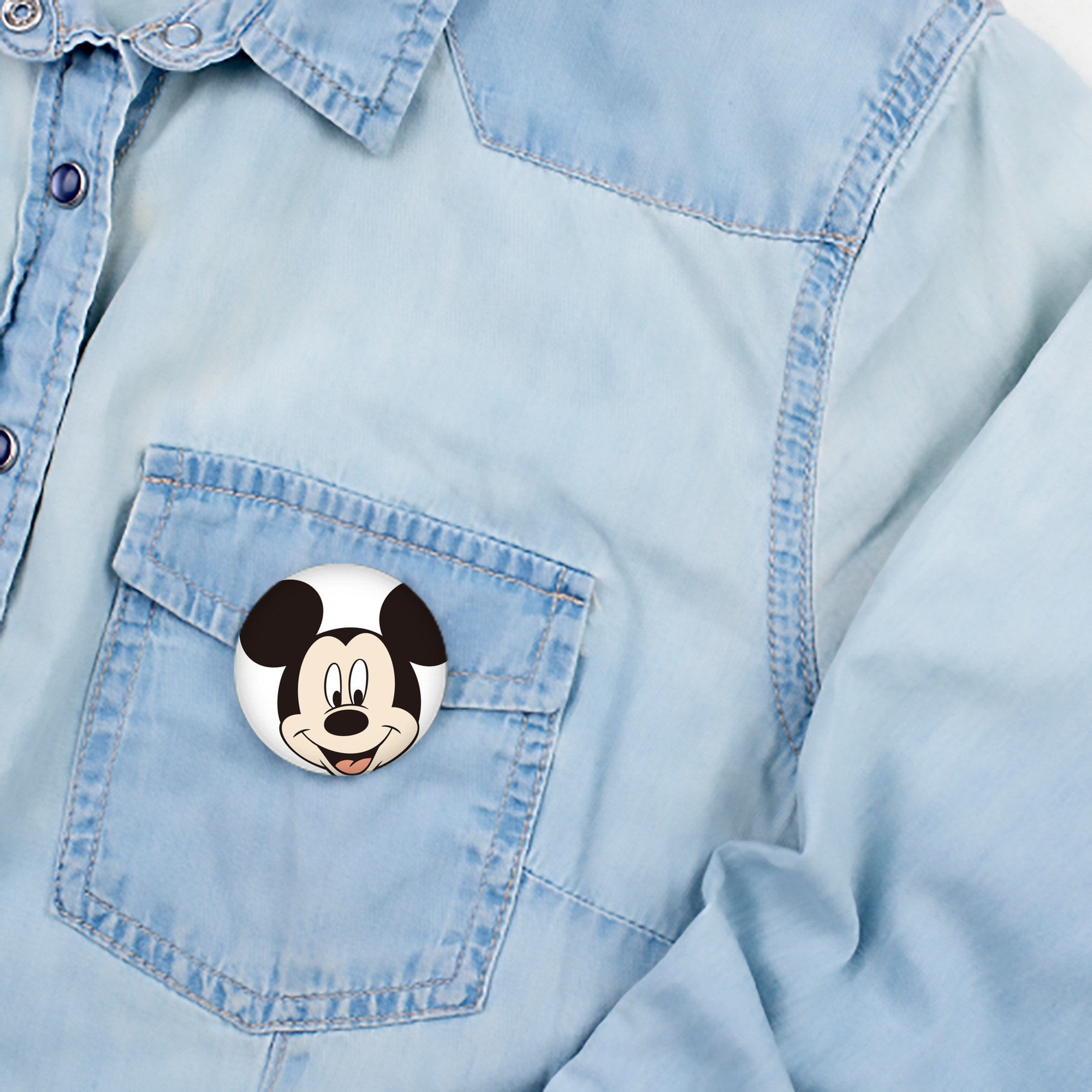 ミッキーマウス Mickey Mouse 6cm 缶バッジ 複数セット