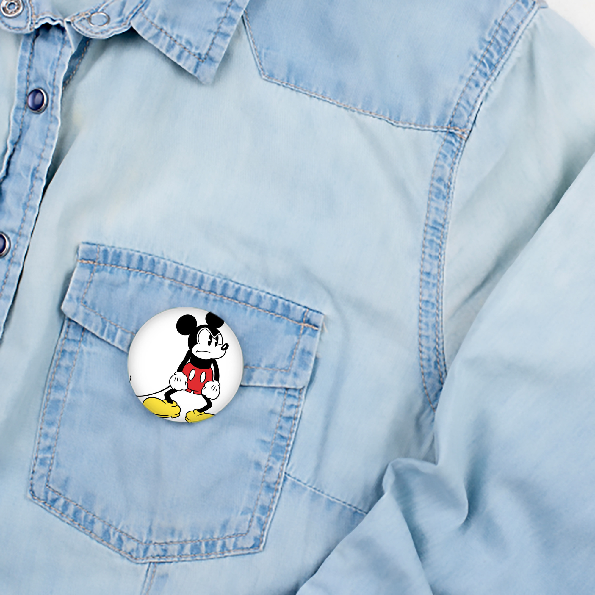 ミッキーマウス Mickey Mouse 6cm 缶バッジ 複数セット