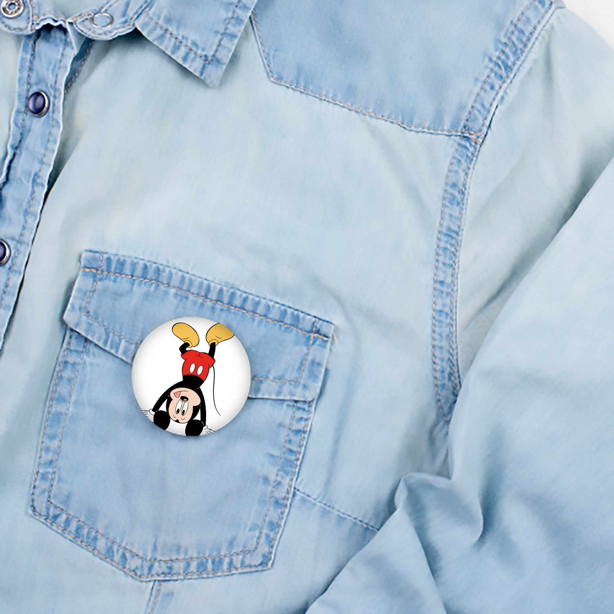 ミッキーマウス Mickey Mouse 6cm 缶バッジ 複数セット
