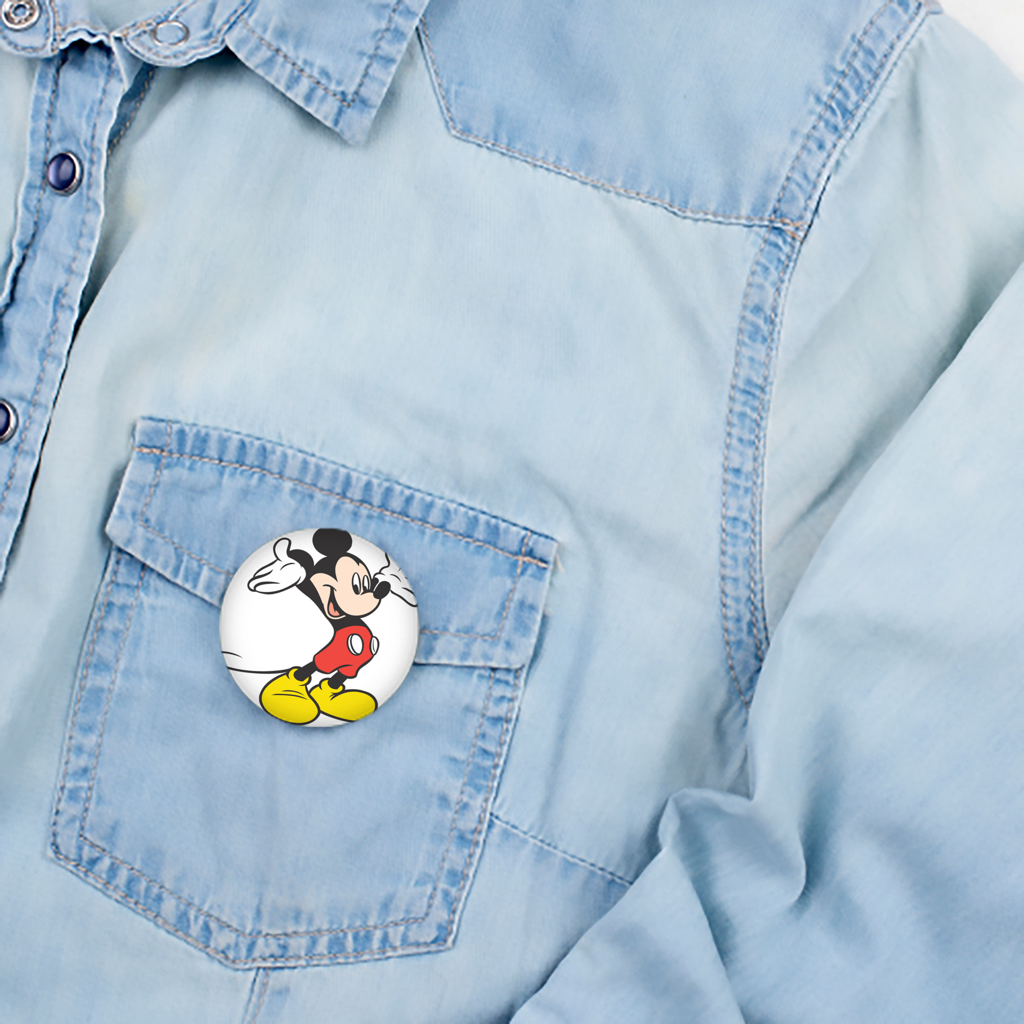 ミッキーマウス Mickey Mouse 6cm 缶バッジ 複数セット