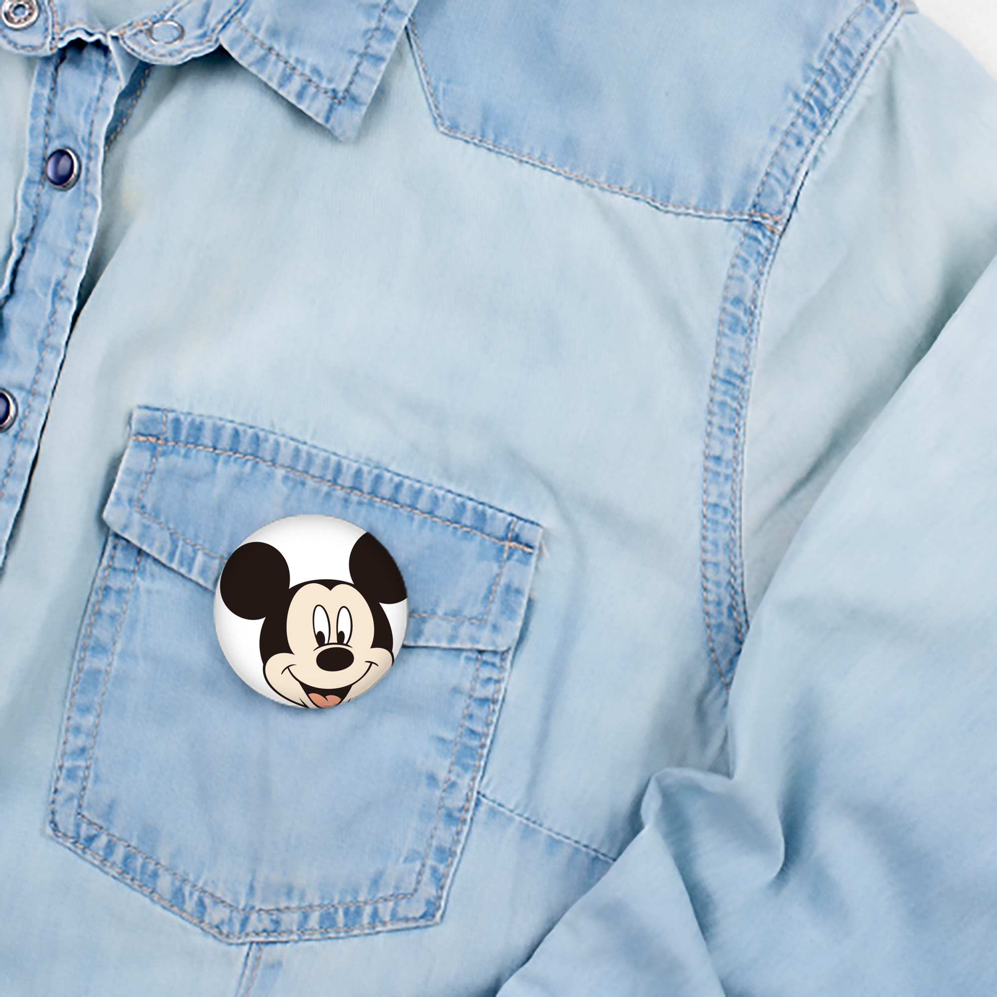 ミッキーマウス Mickey Mouse 6cm 缶バッジ 複数セット