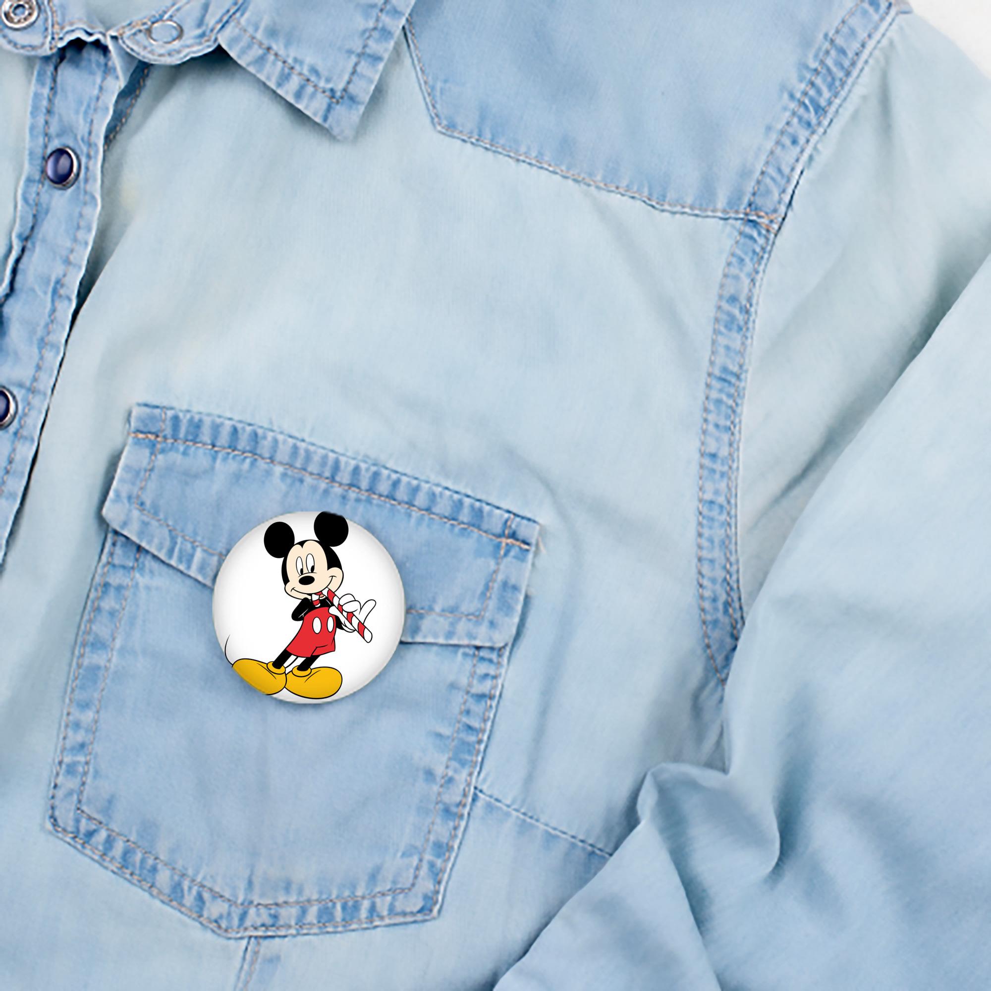 ミッキーマウス Mickey Mouse 6cm 缶バッジ 複数セット