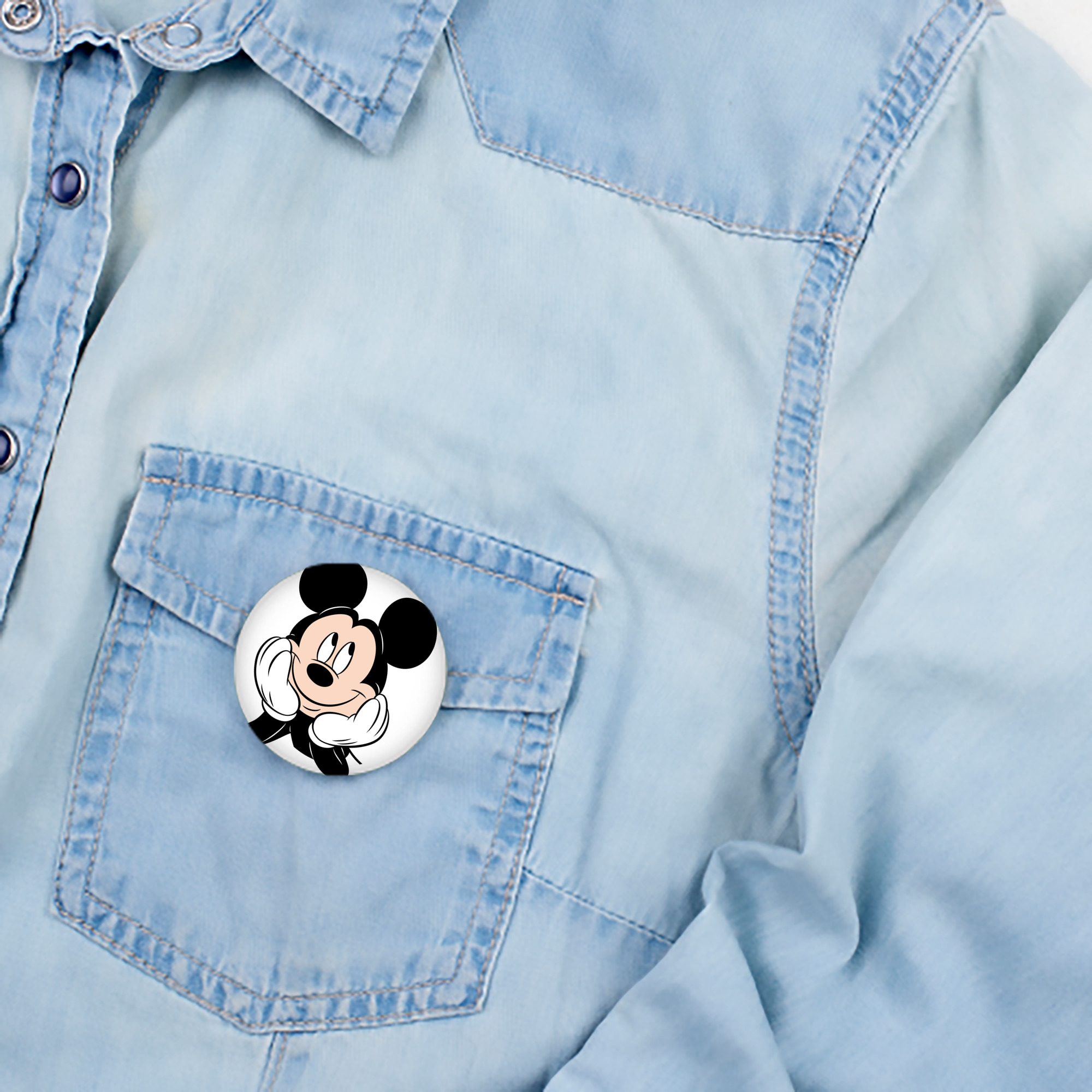 ミッキーマウス Mickey Mouse 6cm 缶バッジ 複数セット