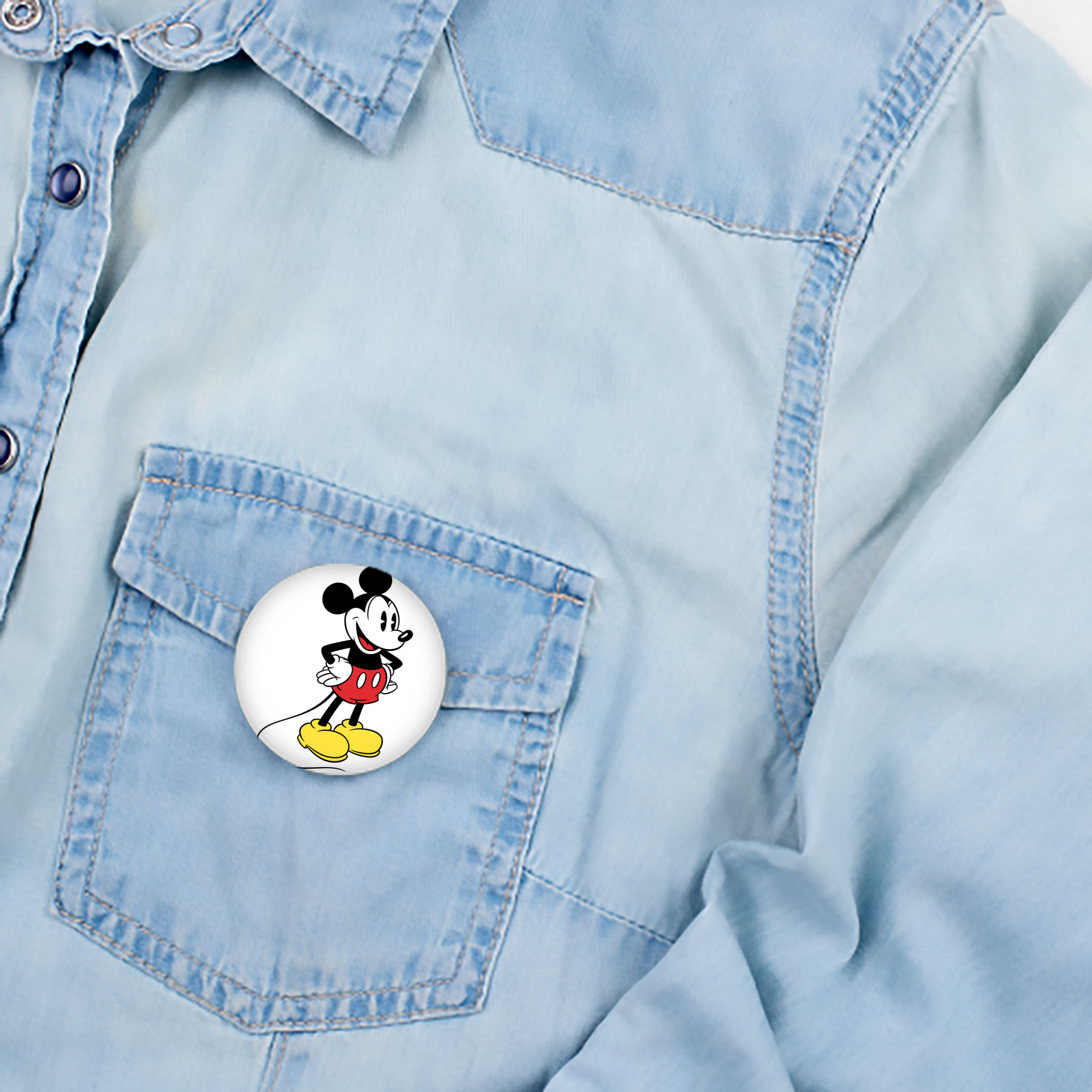 ミッキーマウス Mickey Mouse 6cm 缶バッジ 複数セット