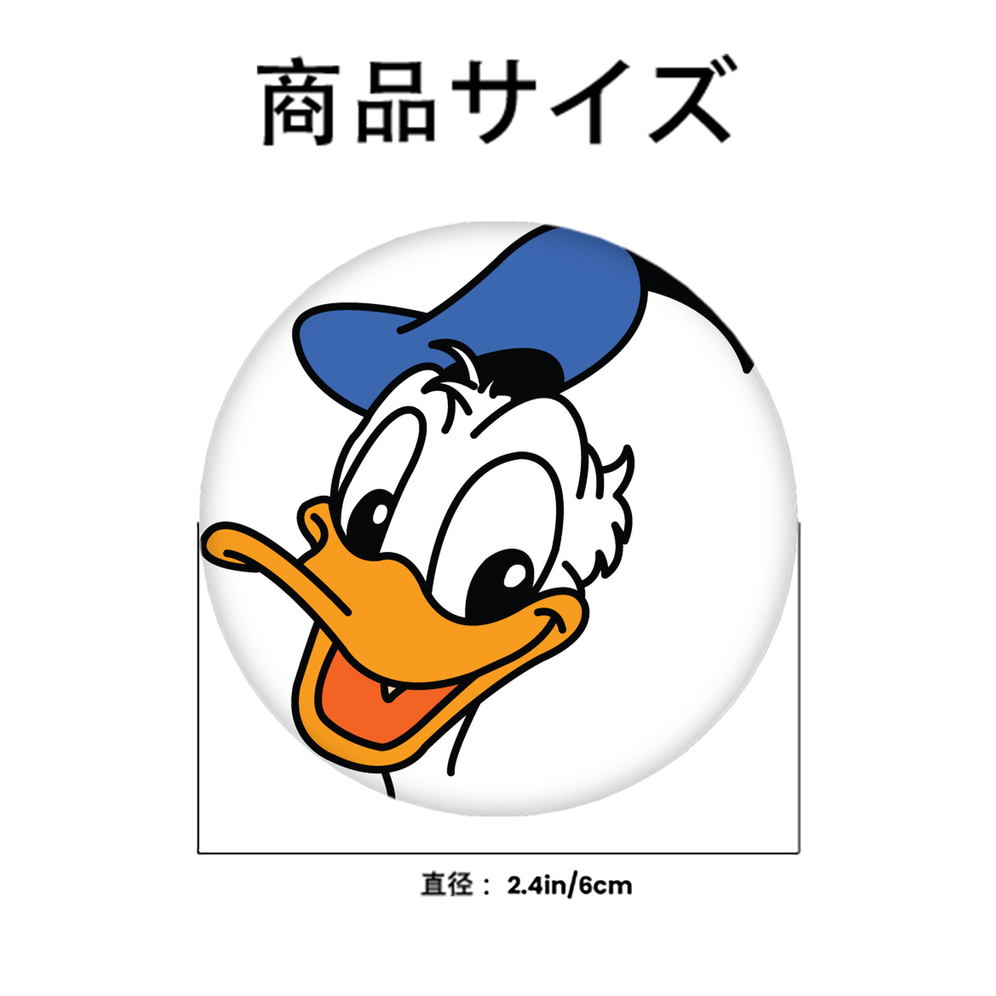 ミッキーマウス Mickey Mouse 6cm 缶バッジ 複数セット