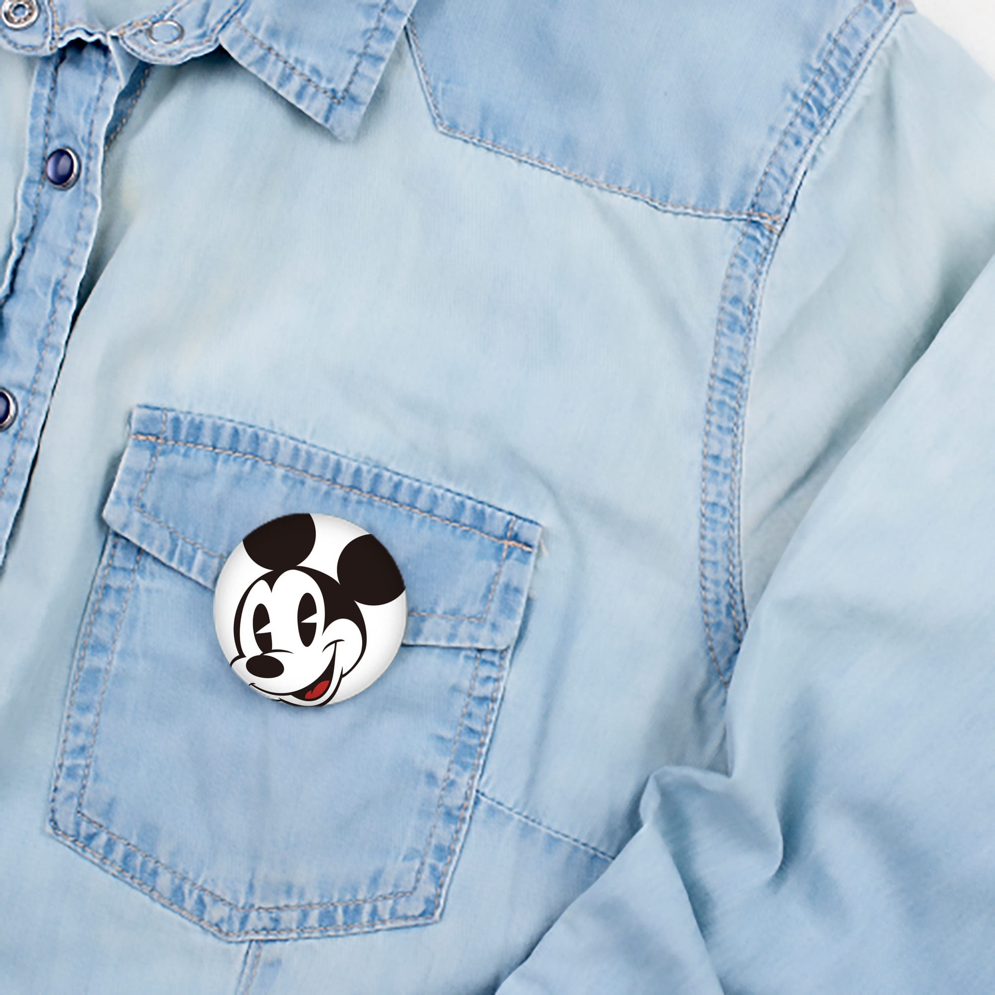 ミッキーマウス Mickey Mouse 6cm 缶バッジ 複数セット
