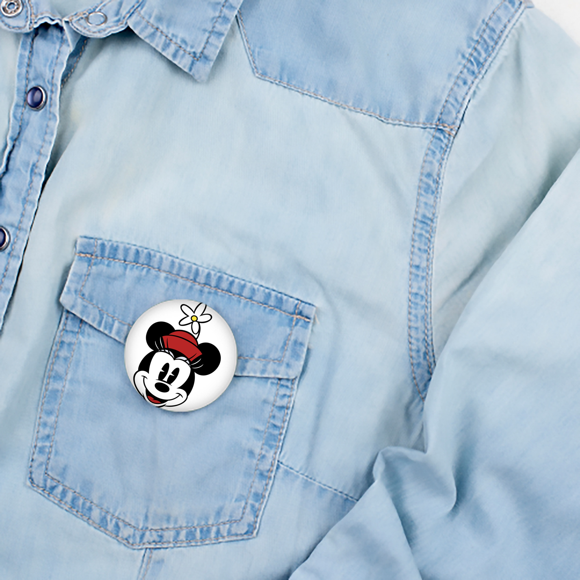 ミッキーマウス Mickey Mouse 6cm 缶バッジ 複数セット