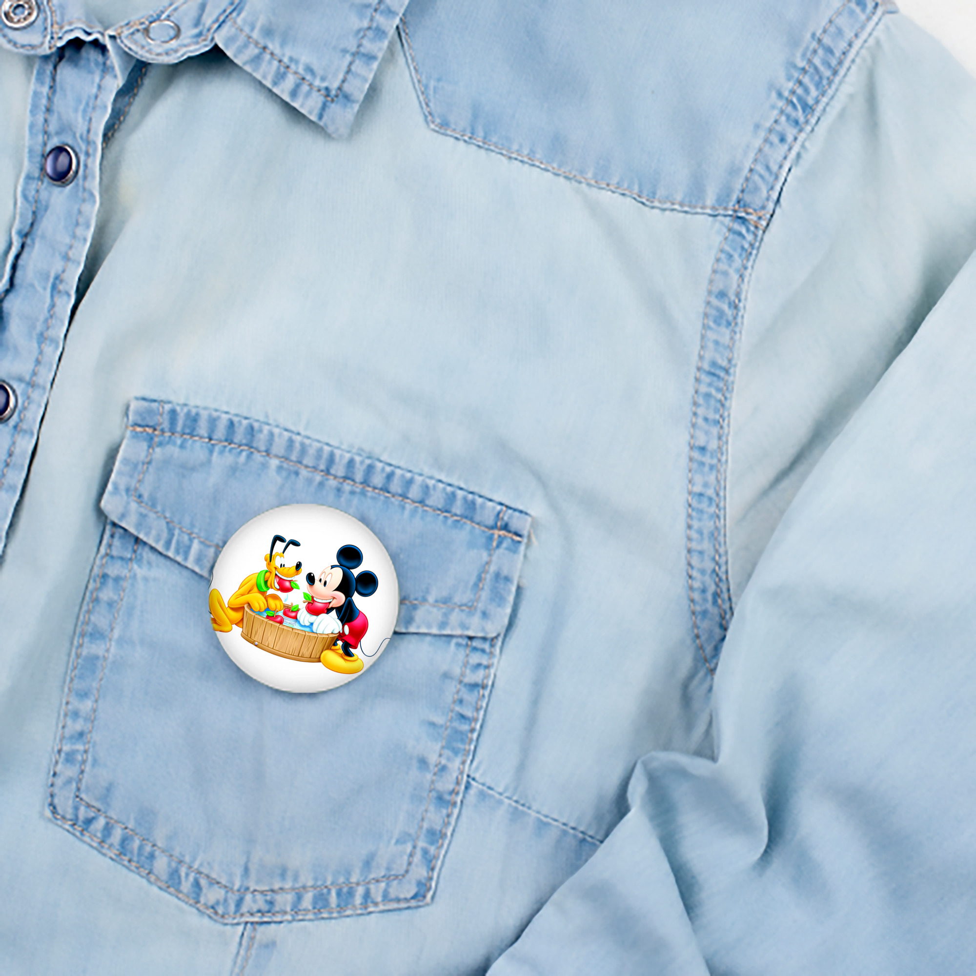 ミッキーマウス Mickey Mouse 6cm 缶バッジ 複数セット
