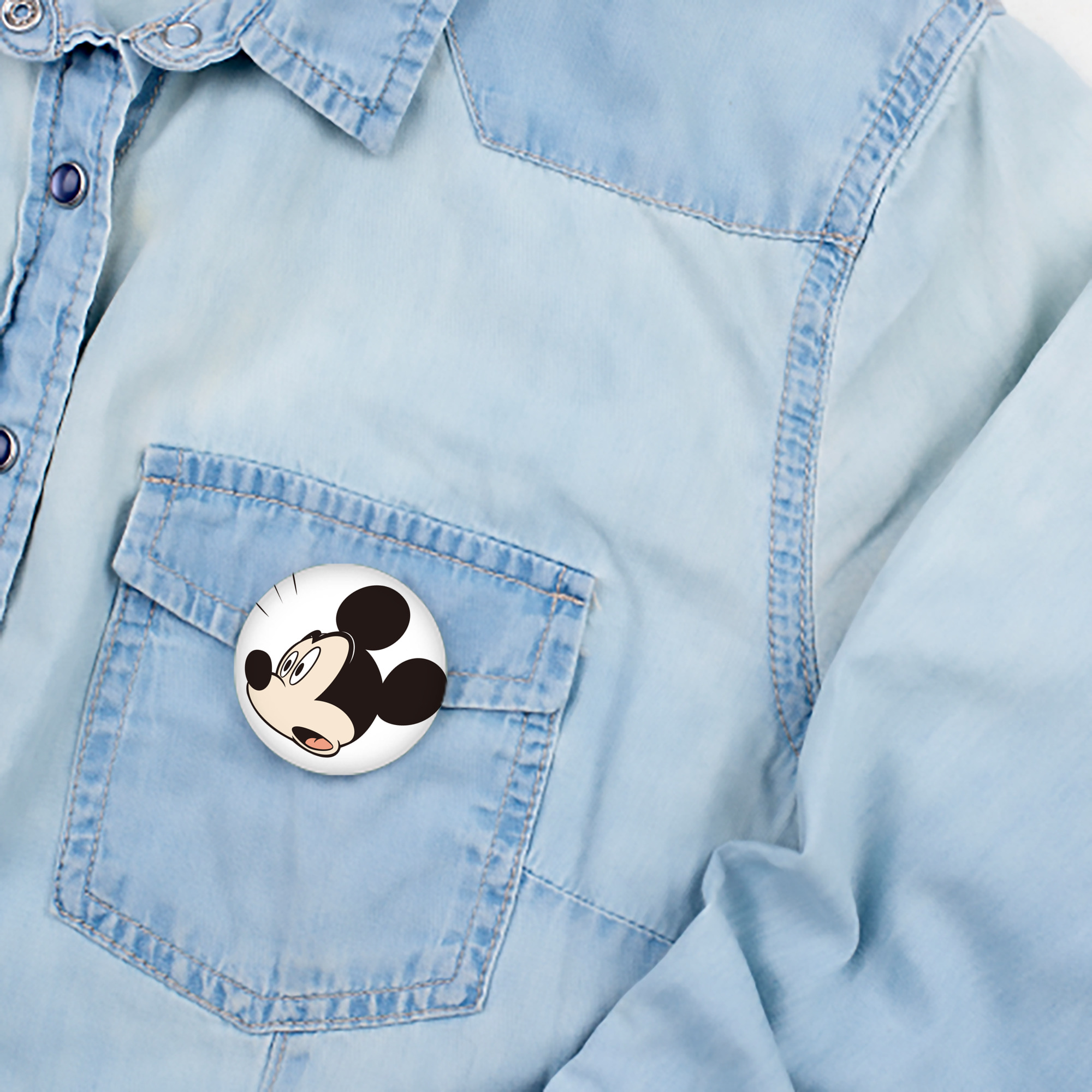 ミッキーマウス Mickey Mouse 6cm 缶バッジ 複数セット