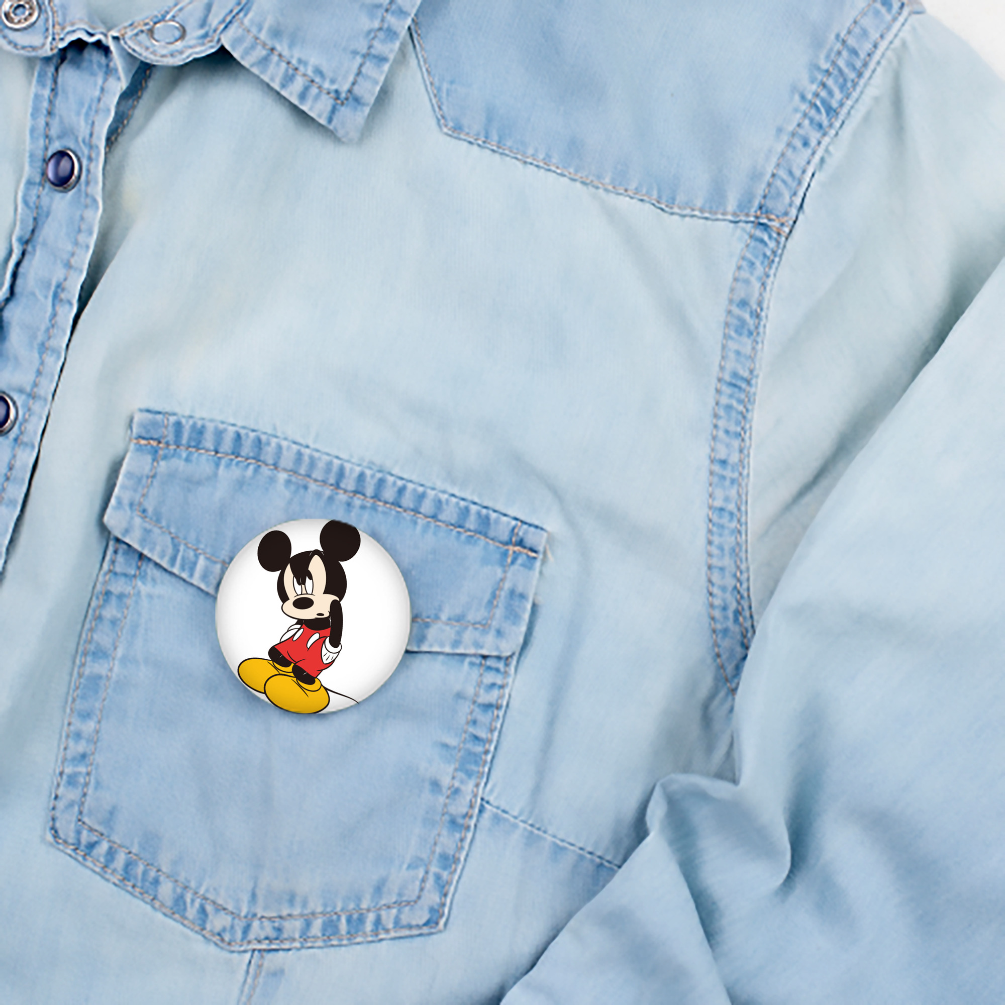ミッキーマウス Mickey Mouse 6cm 缶バッジ 複数セット