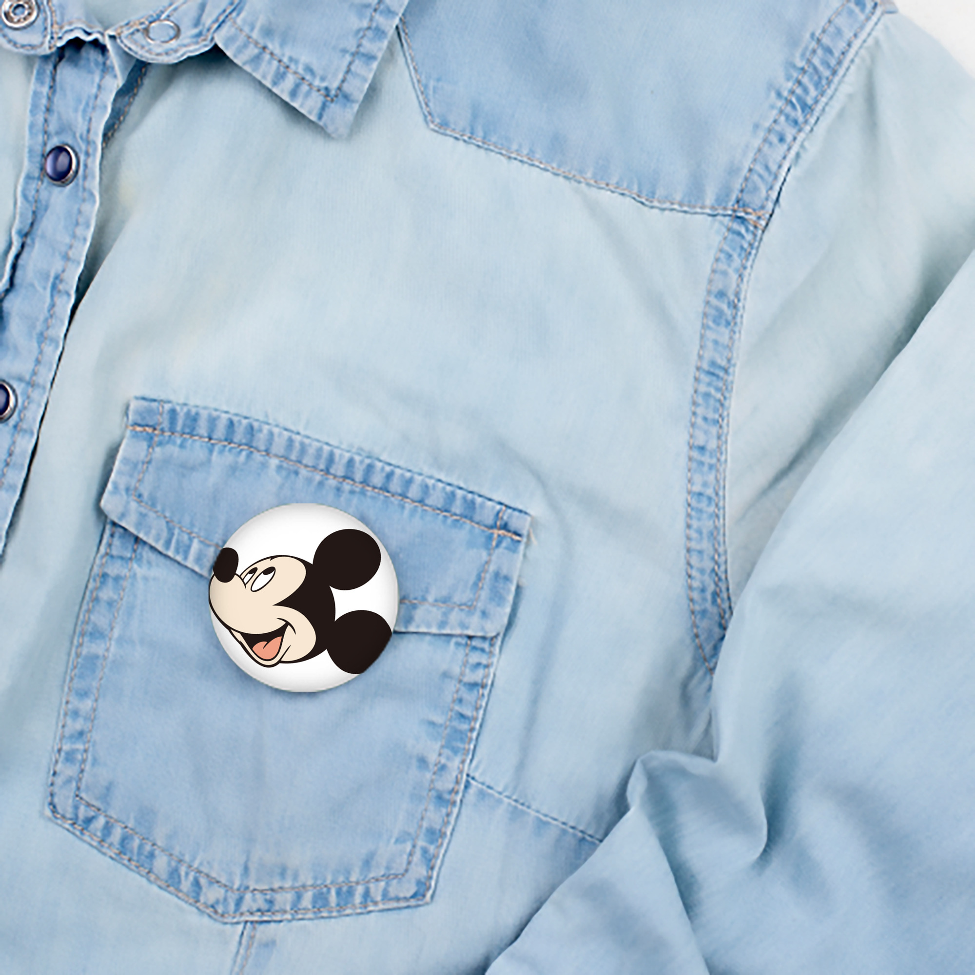 ミッキーマウス Mickey Mouse 6cm 缶バッジ 複数セット