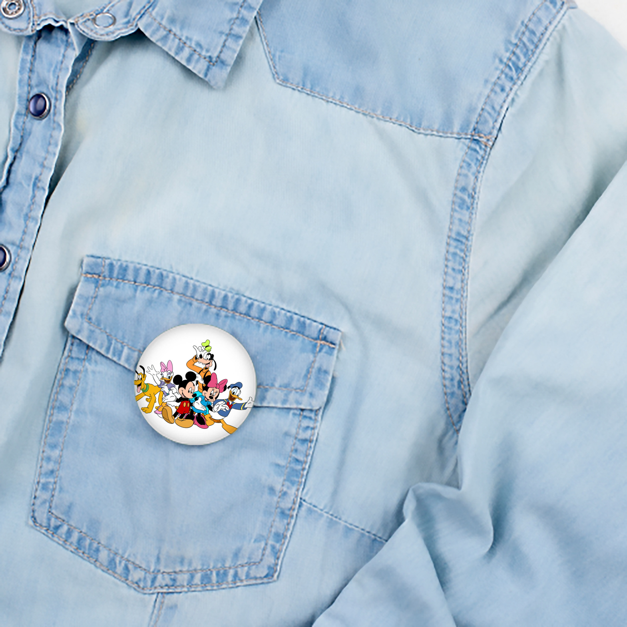ミッキーマウス Mickey Mouse 6cm 缶バッジ 複数セット
