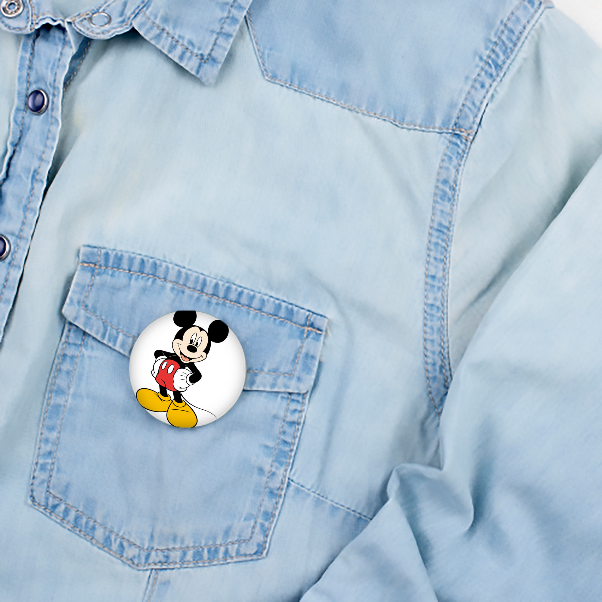 ミッキーマウス Mickey Mouse 6cm 缶バッジ 複数セット