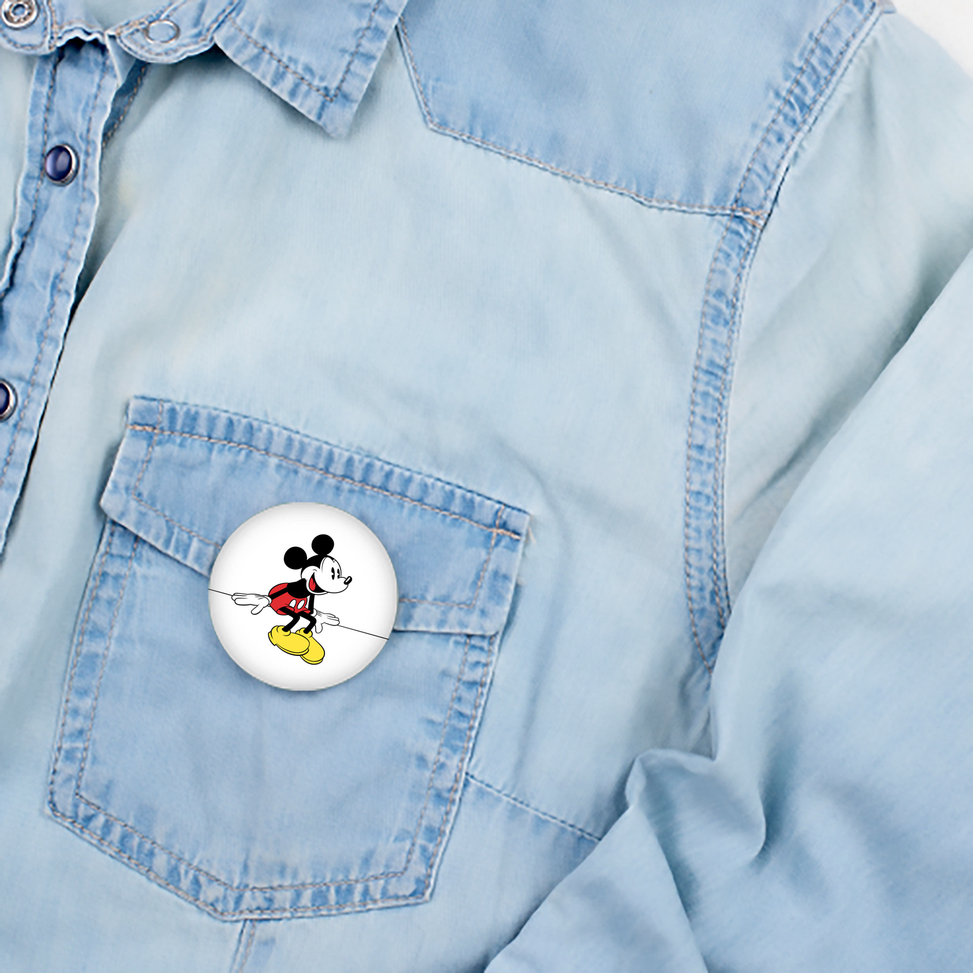ミッキーマウス Mickey Mouse 6cm 缶バッジ 複数セット