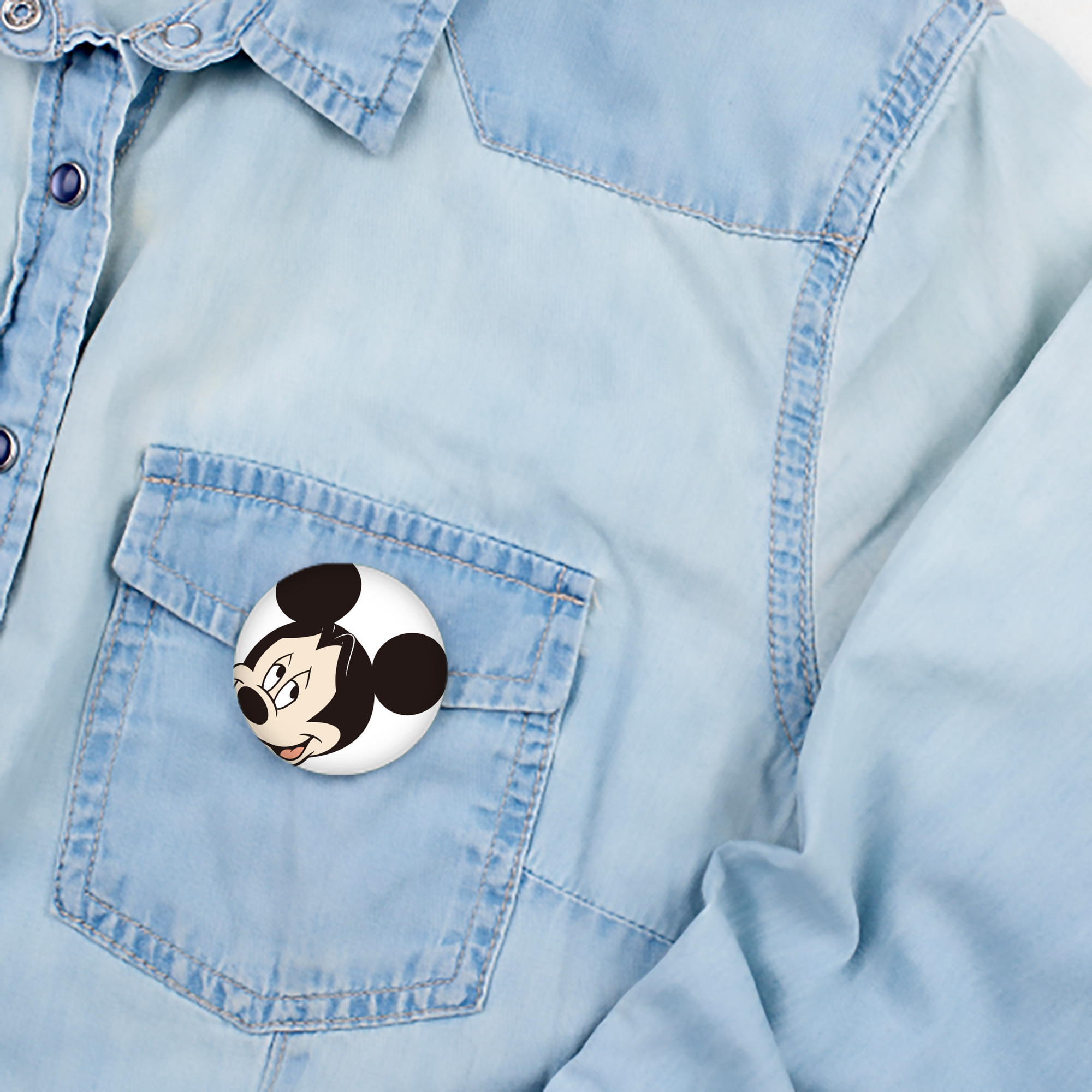 ミッキーマウス Mickey Mouse 6cm 缶バッジ 複数セット