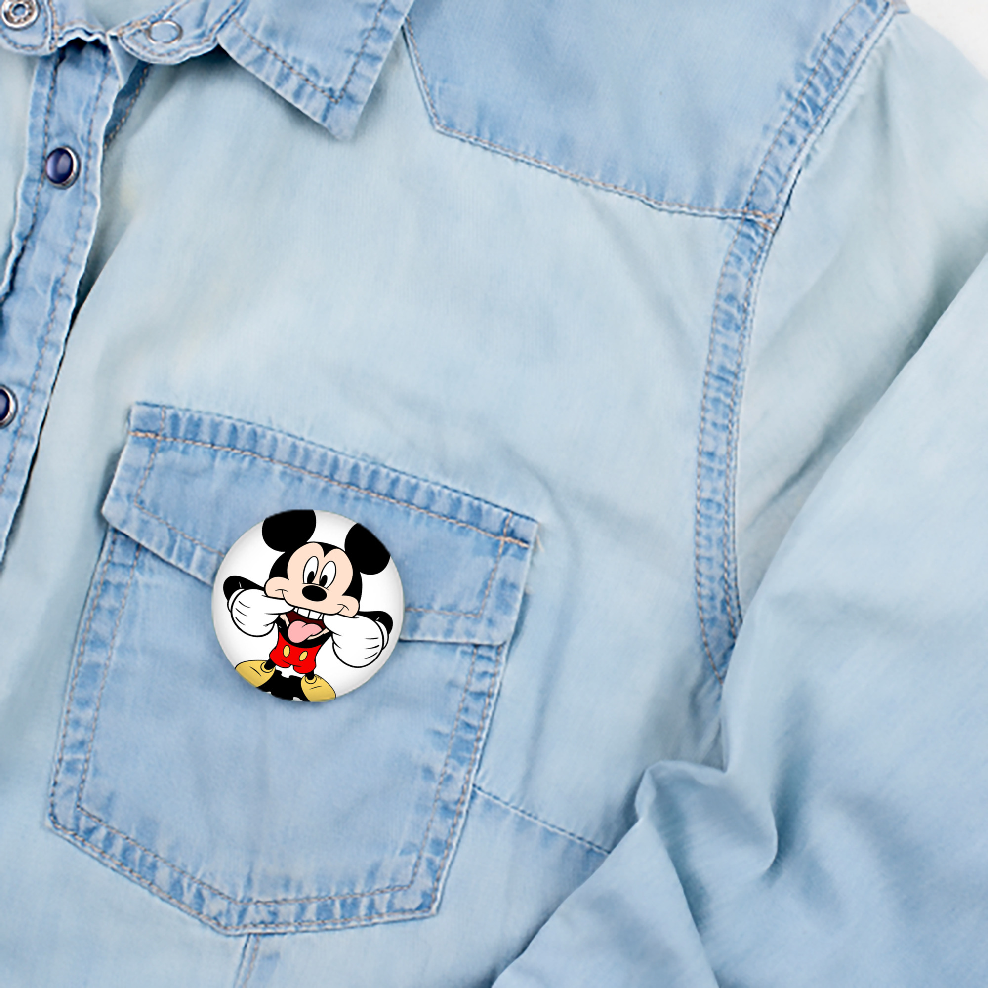 ミッキーマウス Mickey Mouse 6cm 缶バッジ 複数セット