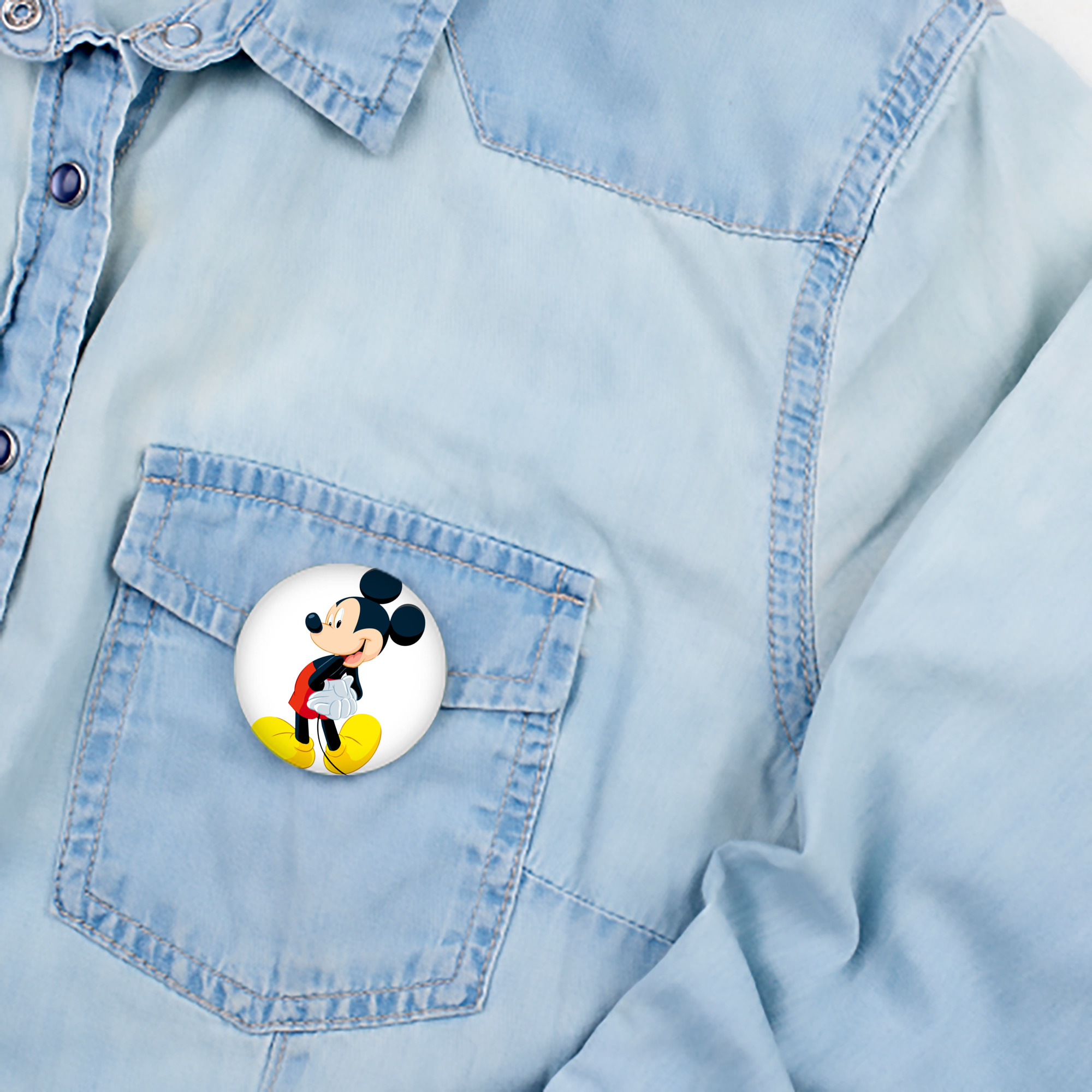 ミッキーマウス Mickey Mouse 6cm 缶バッジ 複数セット