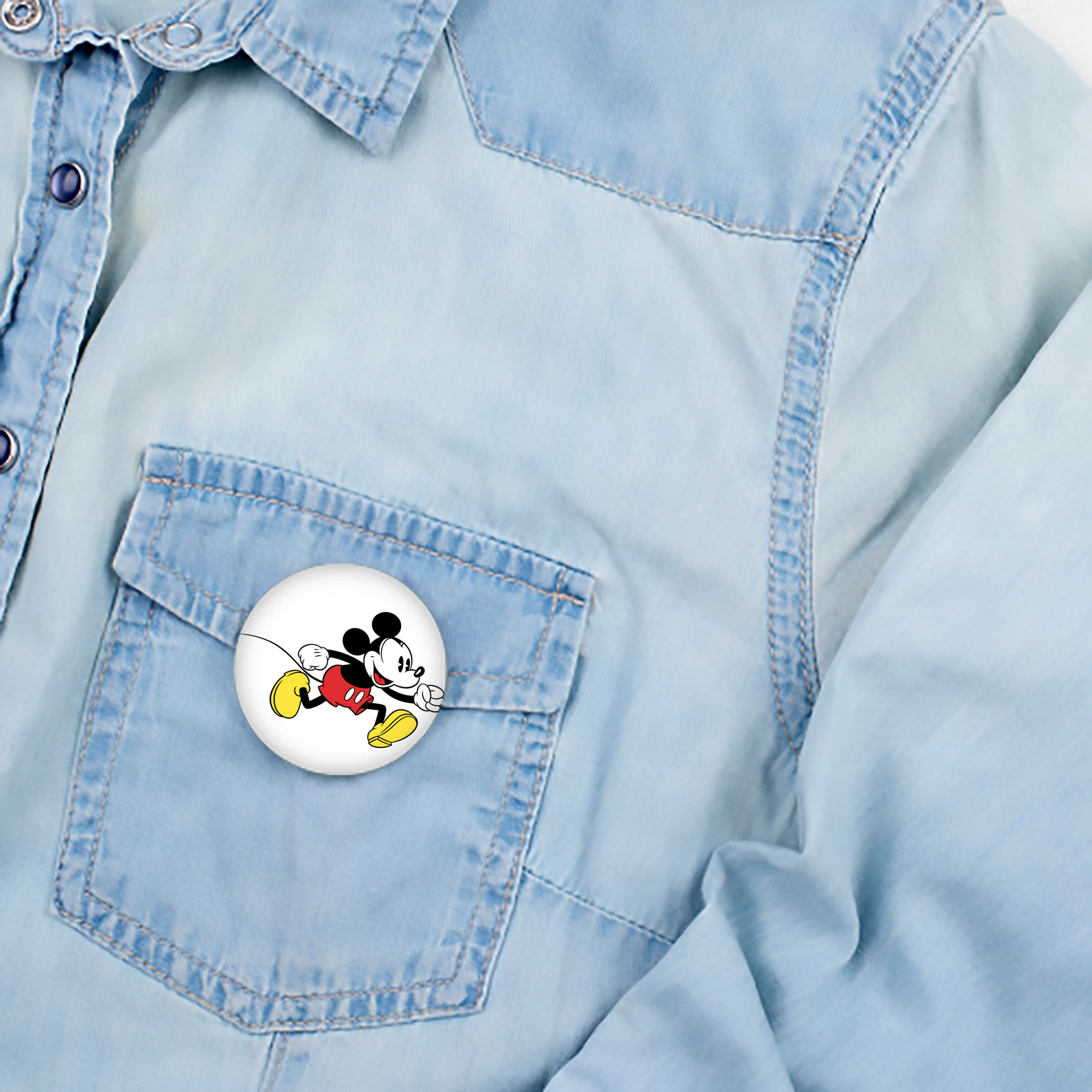 ミッキーマウス Mickey Mouse 6cm 缶バッジ 複数セット